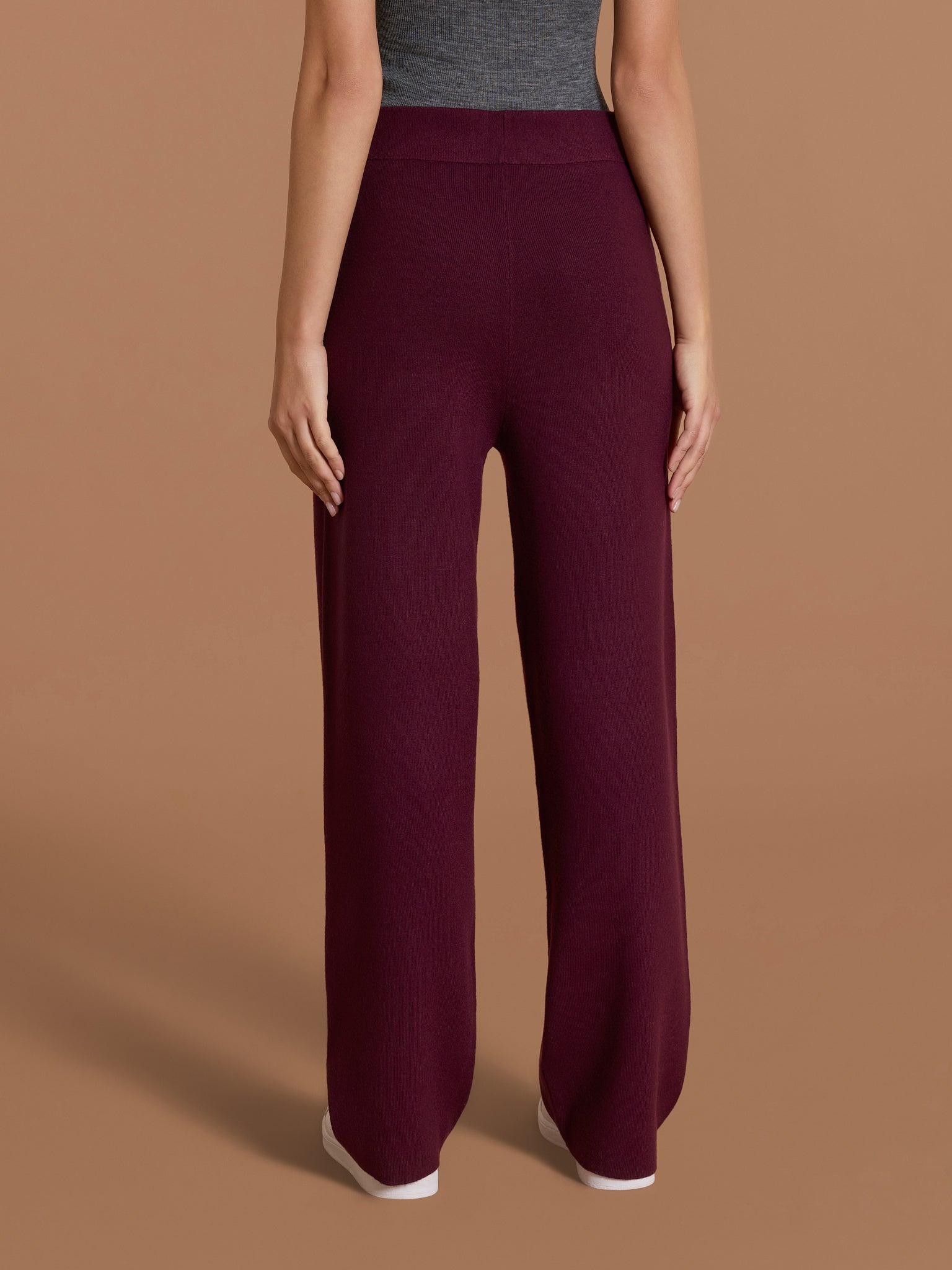 Ragno Super Soft pantalone ampio Fig viola wide leg