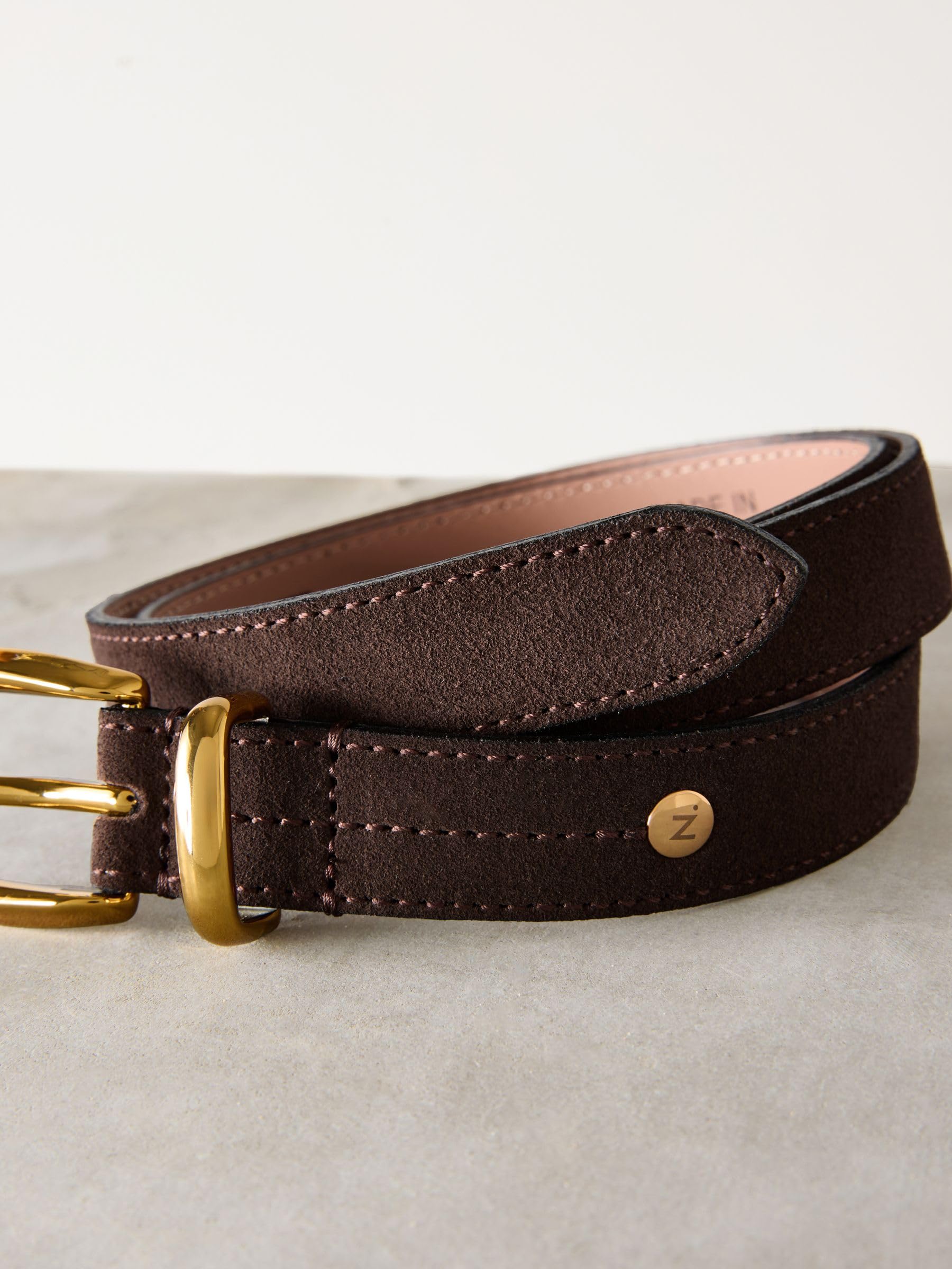 Next Donne Cintura in Pelle Premium Made in Italy scamosciata