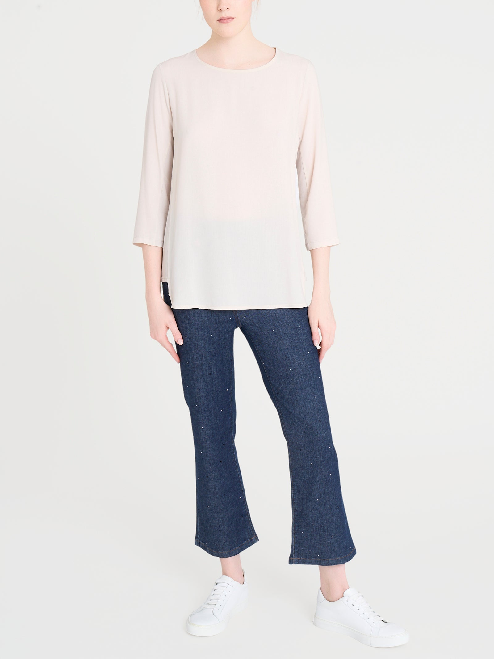 Ragno Viscosa Summer Maglia Girocollo Inserto Champignon