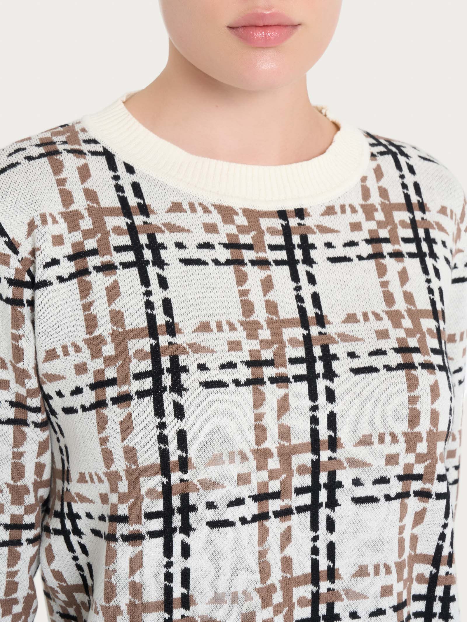Ragno Winter Cotton Maglia Girocollo Donna Avorio