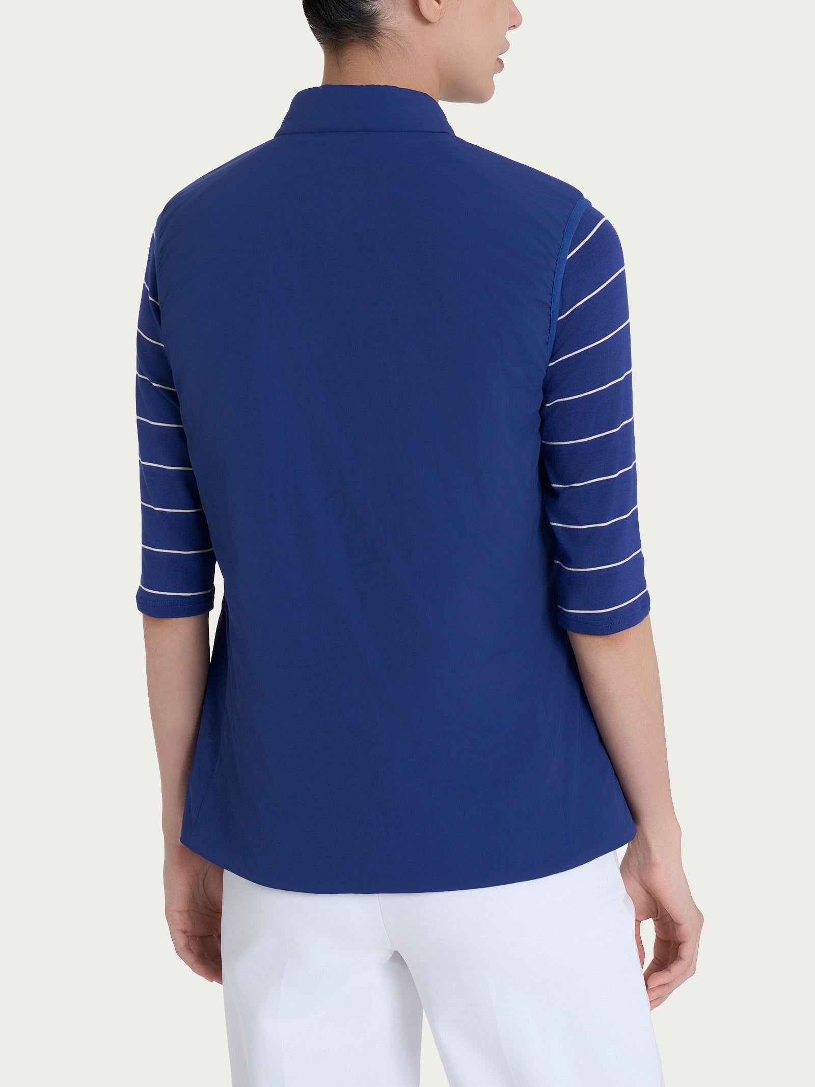 Ragno Piumerino Smanicato 100 Grammi Gilet Blueberry Leggero