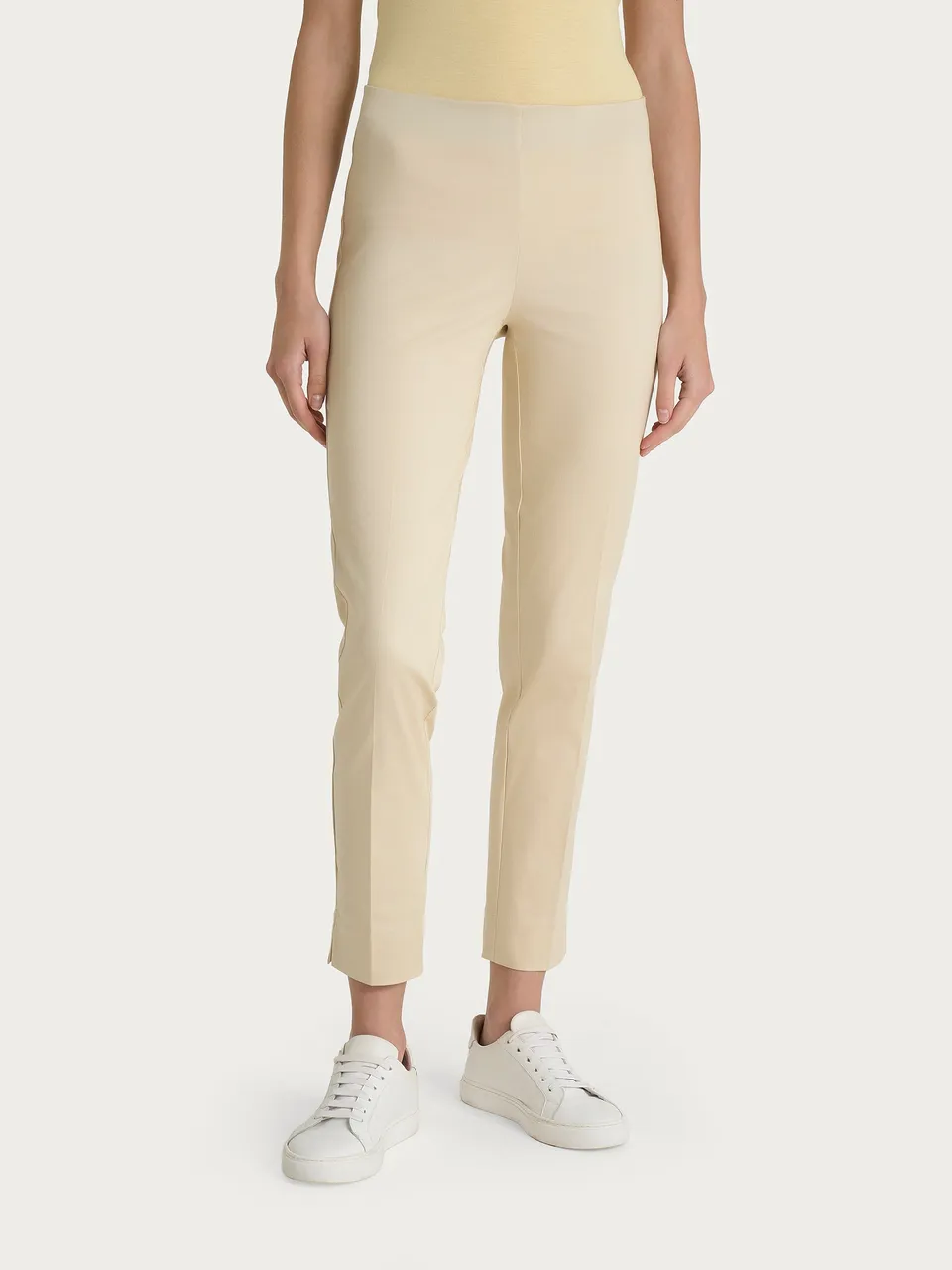 Ragno Satin Power Pantalone capri wood ash cotone