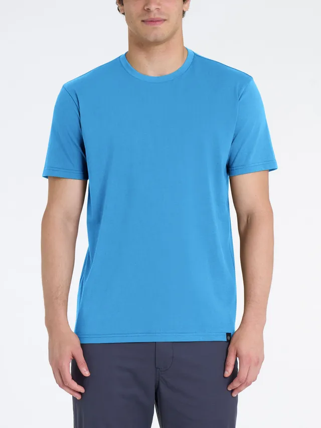 Ragno Jersey Cotone T-shirt Girocollo Azure Blue Puro Cotone