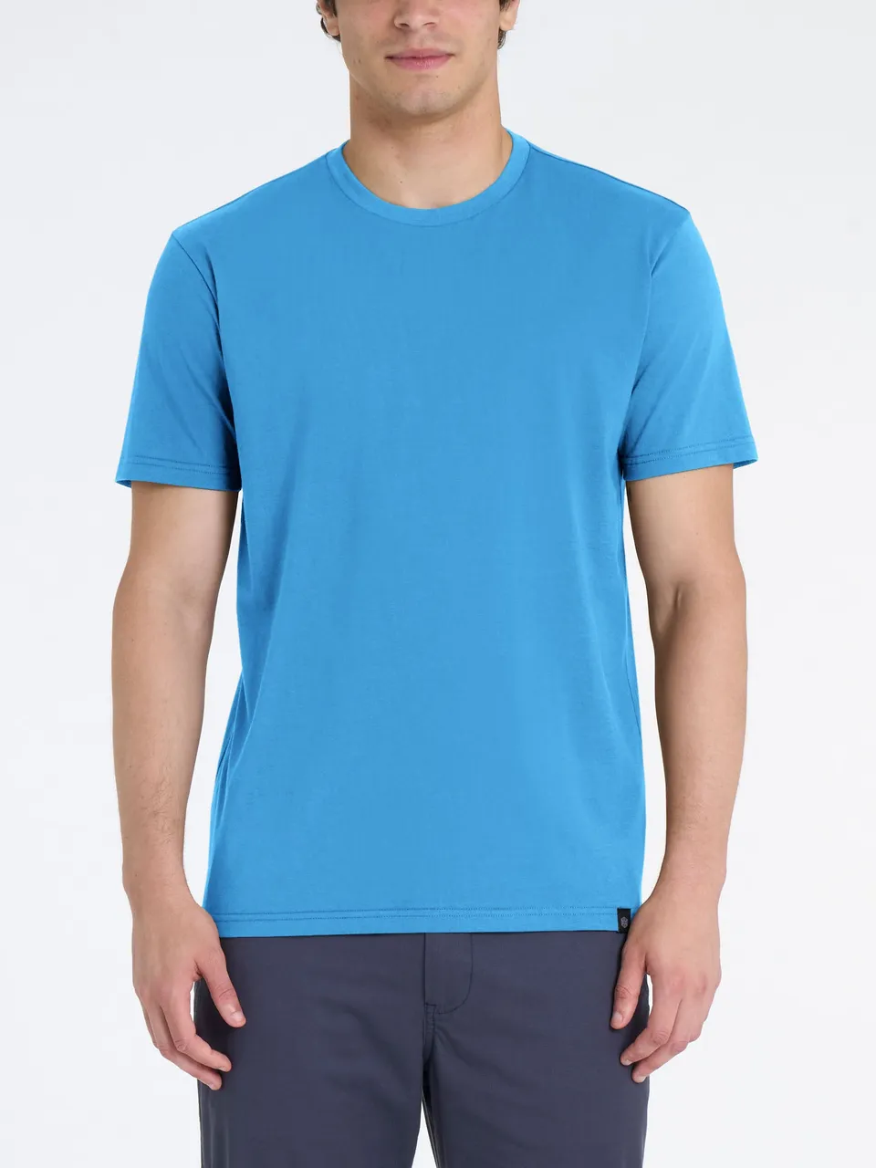 Ragno Jersey Cotone T-shirt Girocollo Azure Blue Puro Cotone