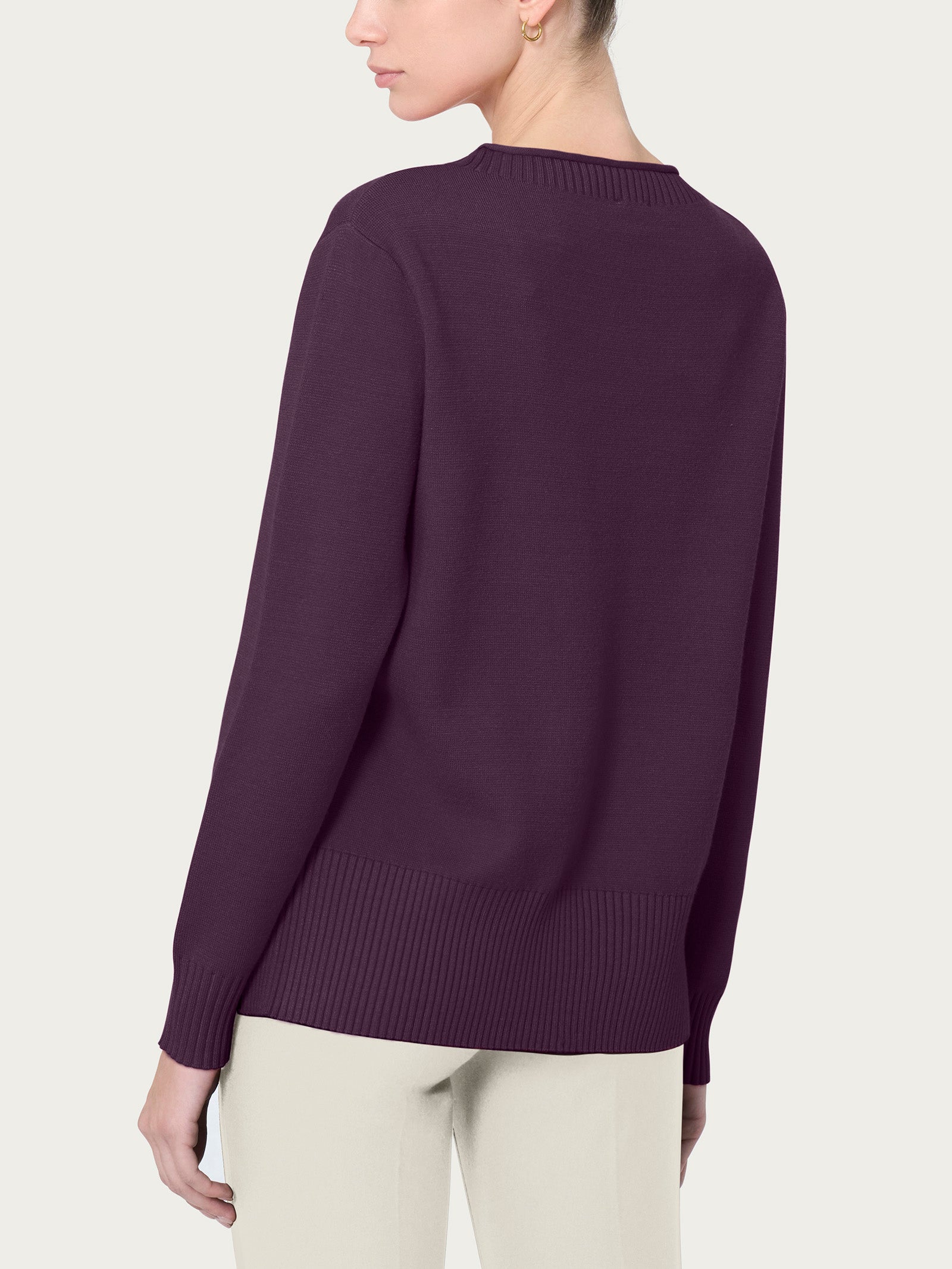Ragno Super Soft Maglia Girocollo Plum Perfect viscosa calda