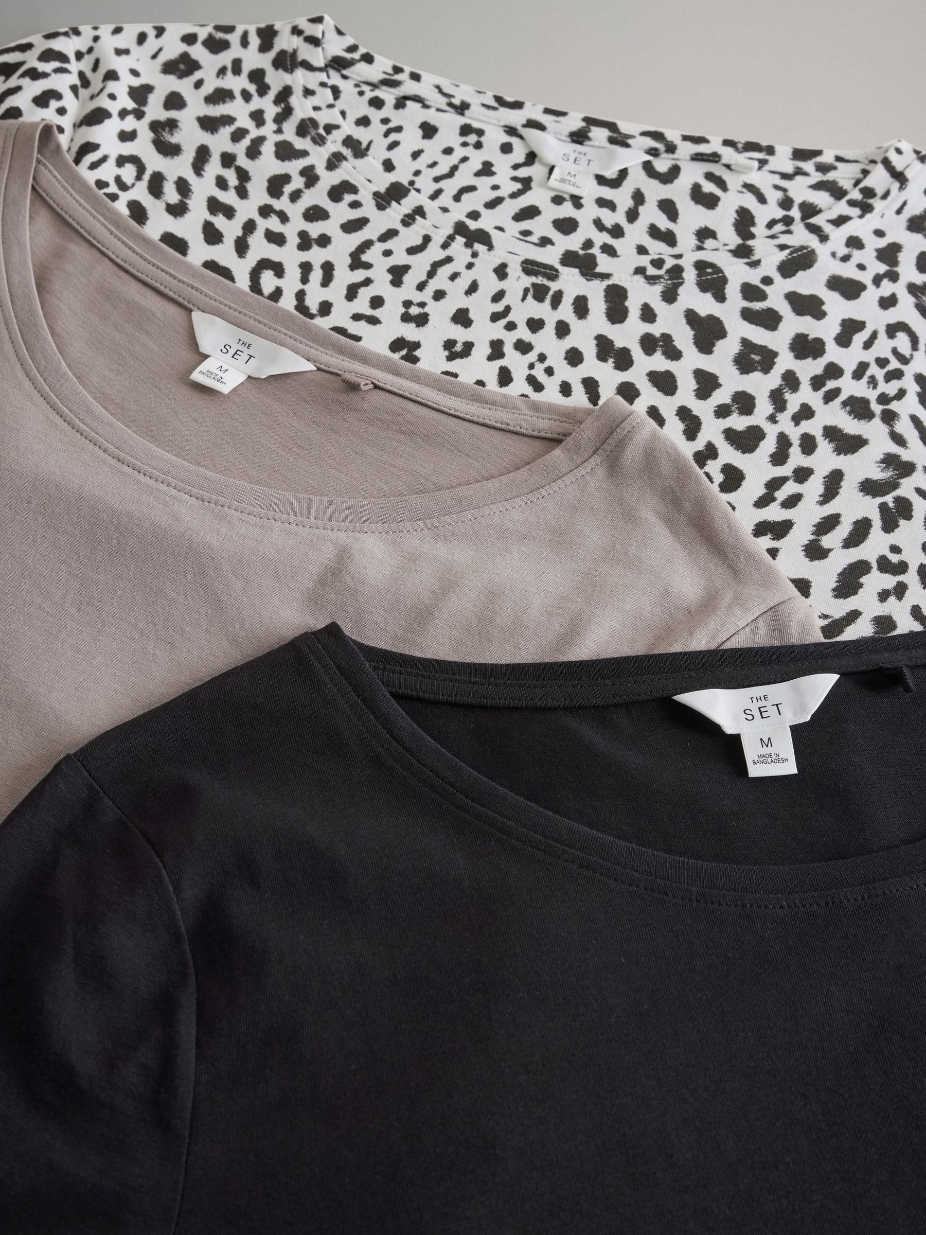 THE SET pigiama donna 3 pezzi maniche corte comodo