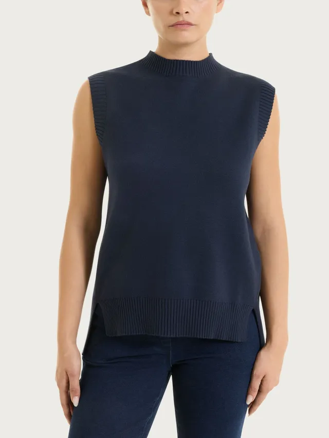 Ragno Super Soft Maglia Smanicata donna Bleu