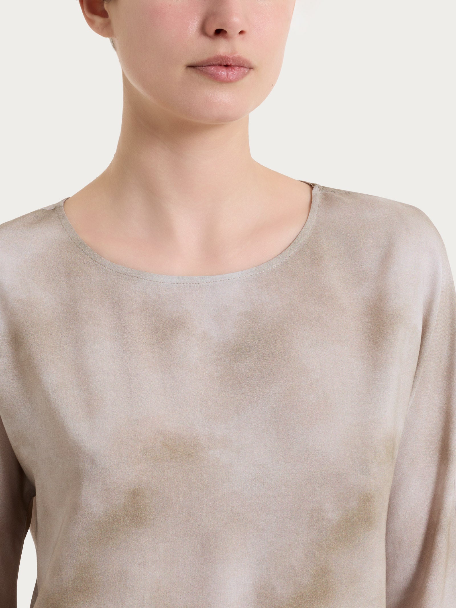 Ragno EcoSeta blusa manica 3/4 Fant. Crockery raso viscosa