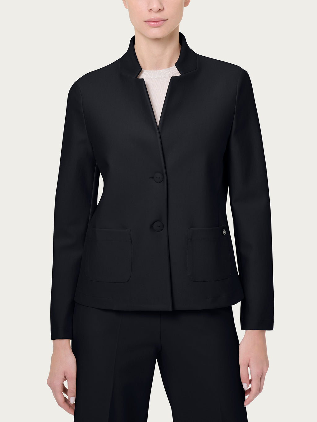 Ragno Compact Short blazer giacca donna nero