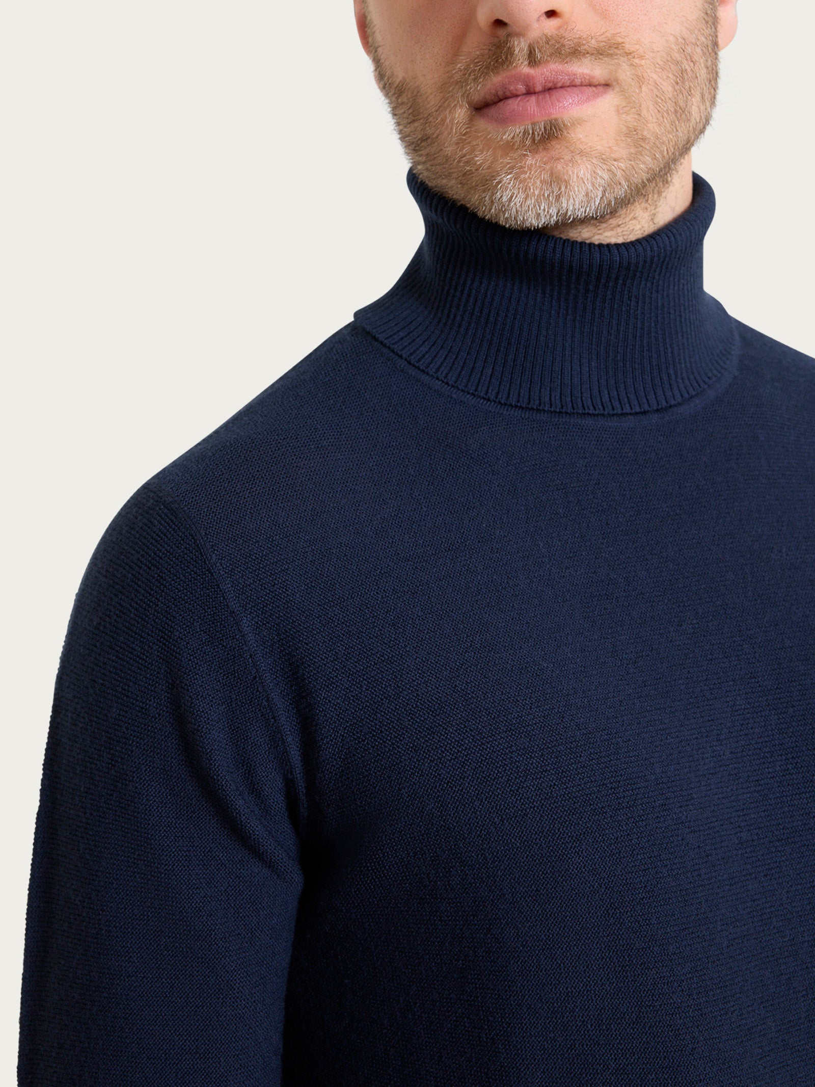 Ragno Merino Soft Dolcevita Punto Links dolcevita uomo blu Bleu lana
