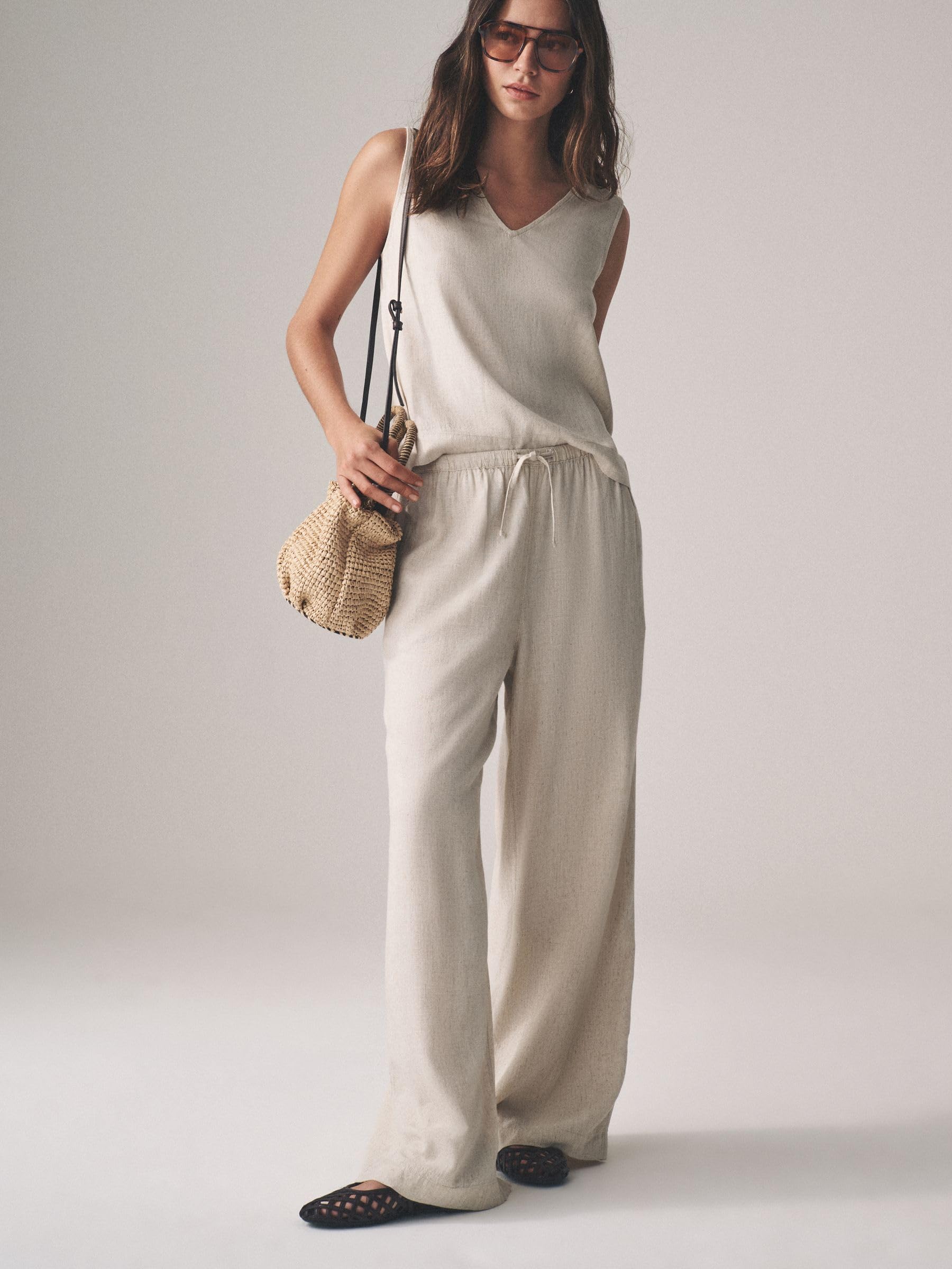 Next The Set Top Donna Confezione da 3 Scollo a V Lino