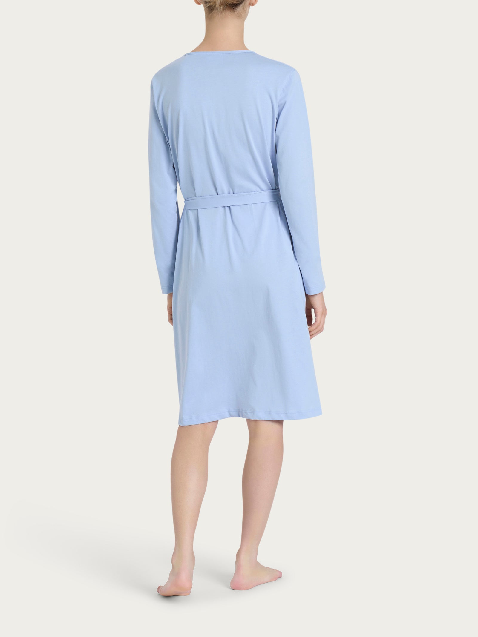 Ragno Jersey Cotone Vestaglia Ginocchio Brunnera Blue