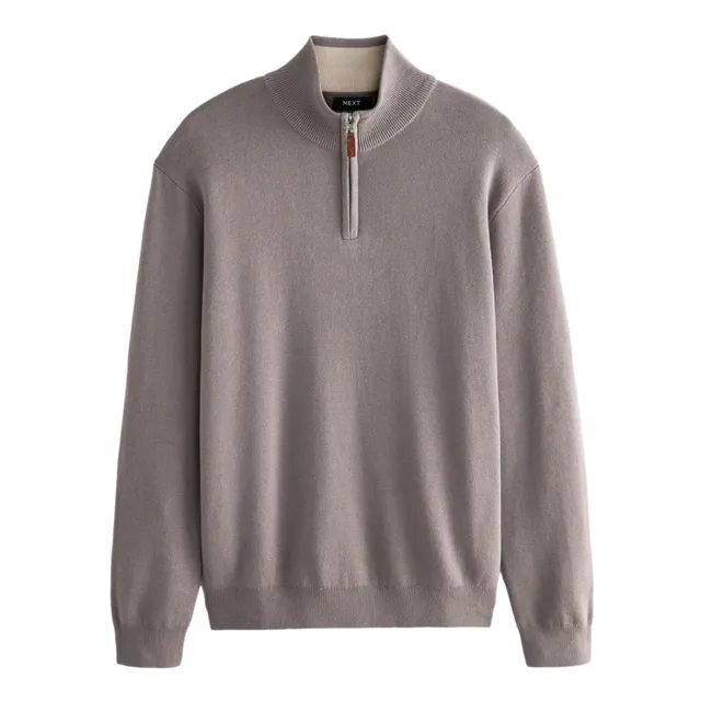 Next maglione uomo cotone collo zip 3XL premium