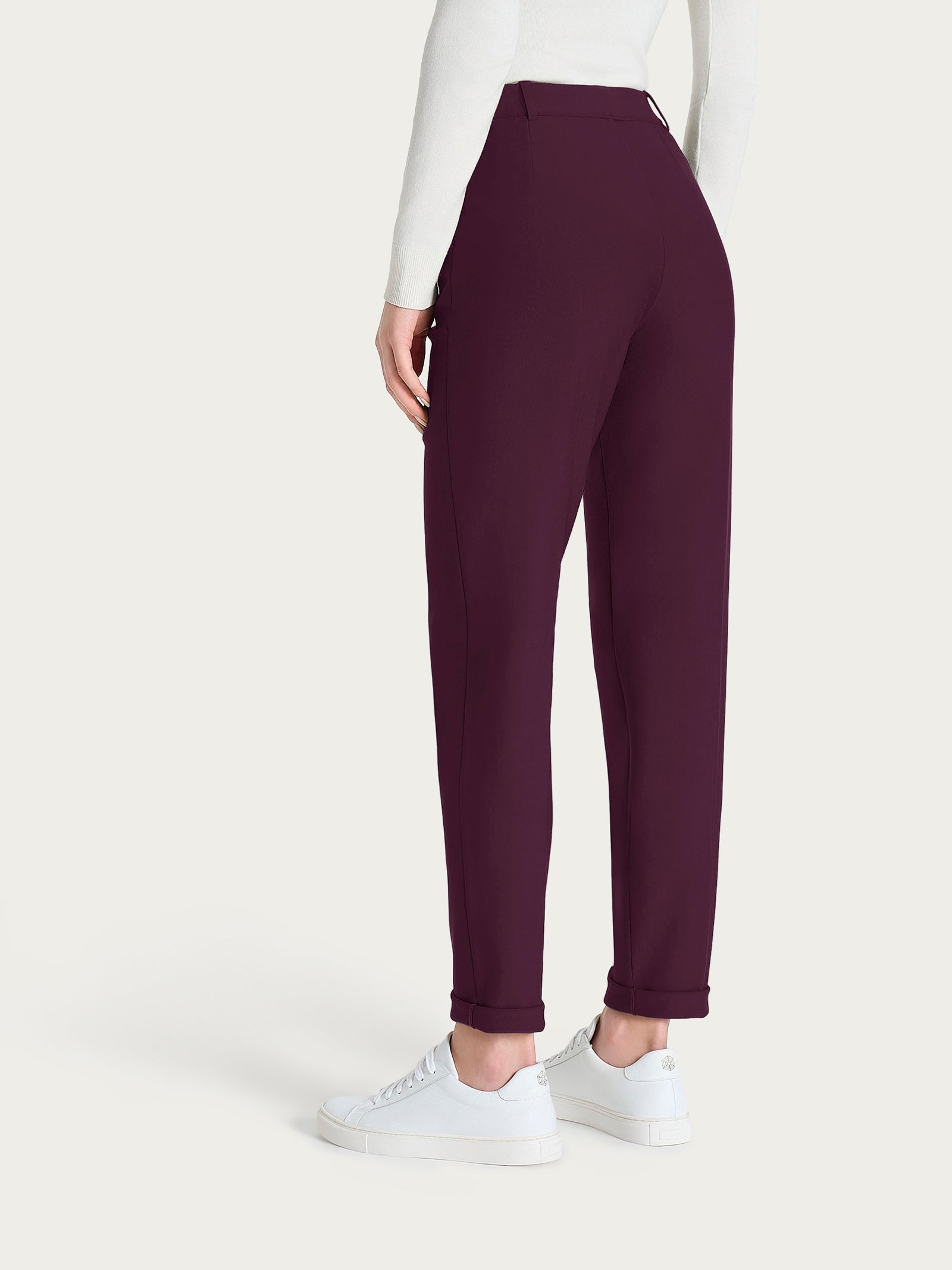 Ragno Compact Chino Pantalone Viola con Tasche