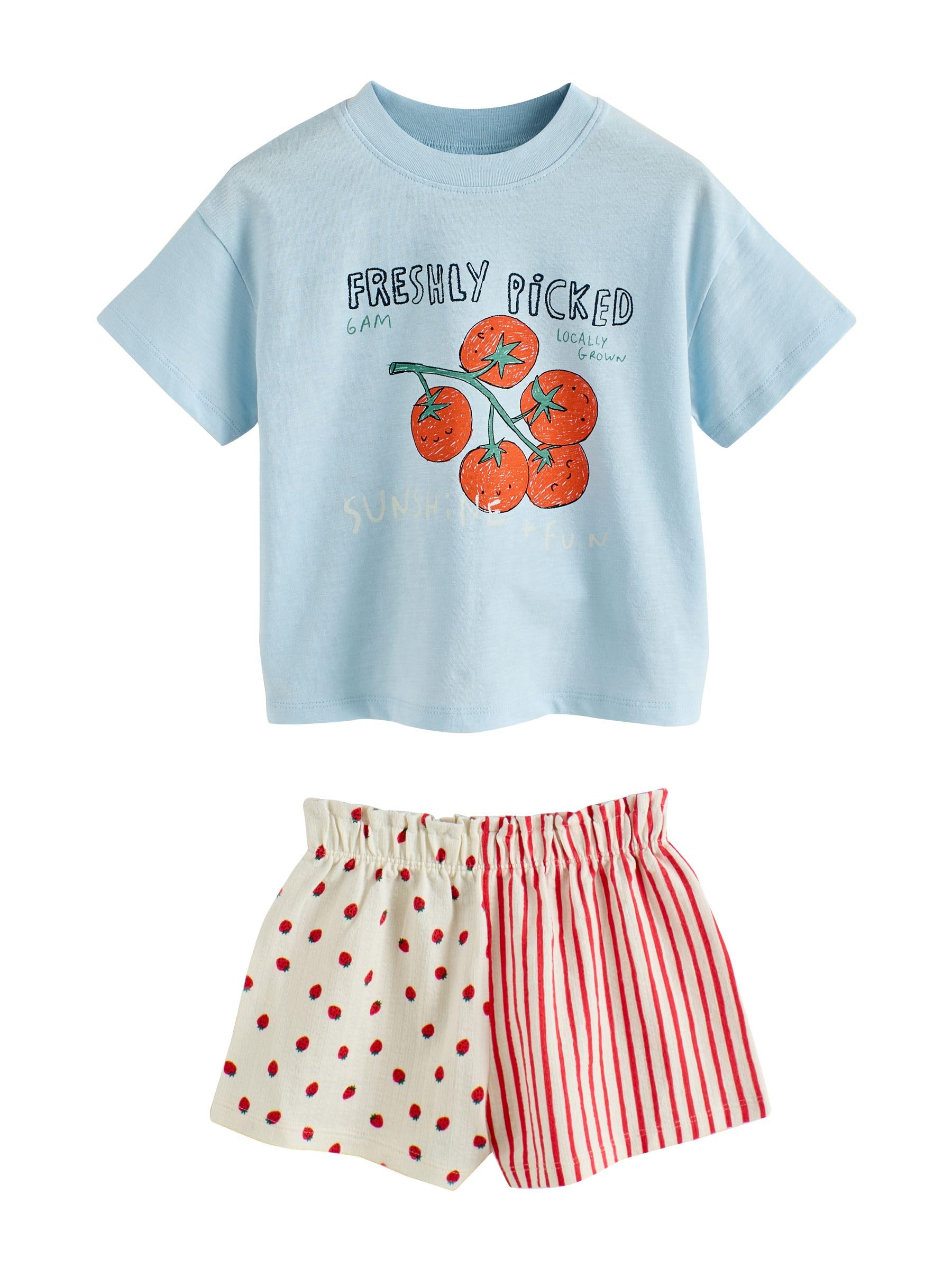 Next Set 2 Pezzi Bambina Maglietta Shorts 116-122