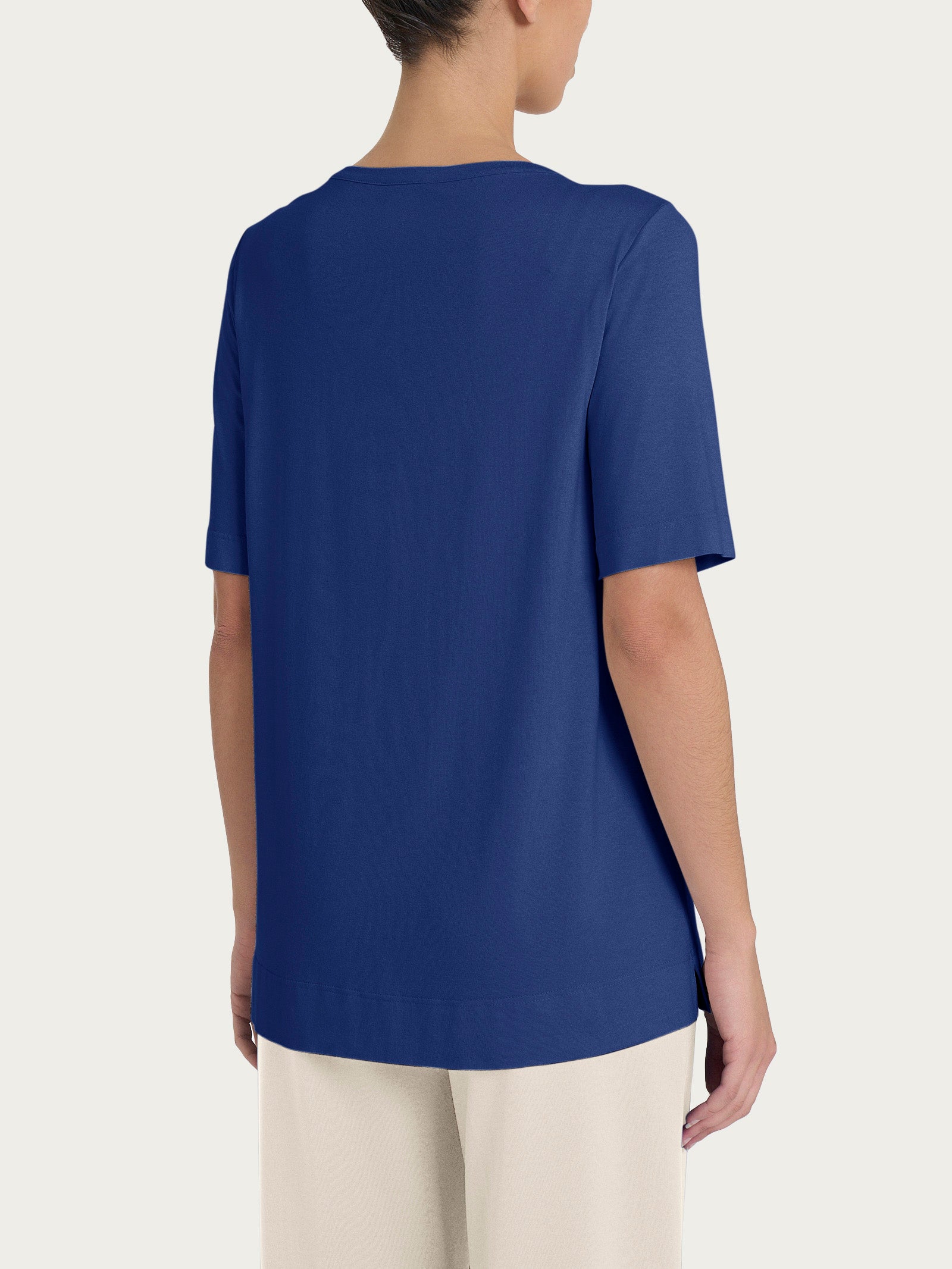 Ragno Viscosa Summer t-shirt girocollo blueberry jersey viscosa