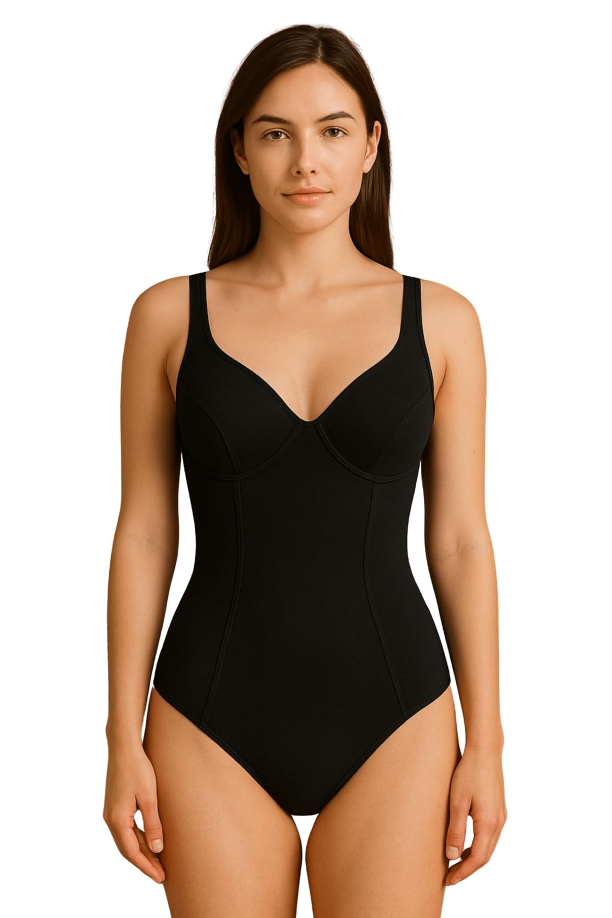 Lady C Body Cotone Senza Ferretto Bianco S morbido