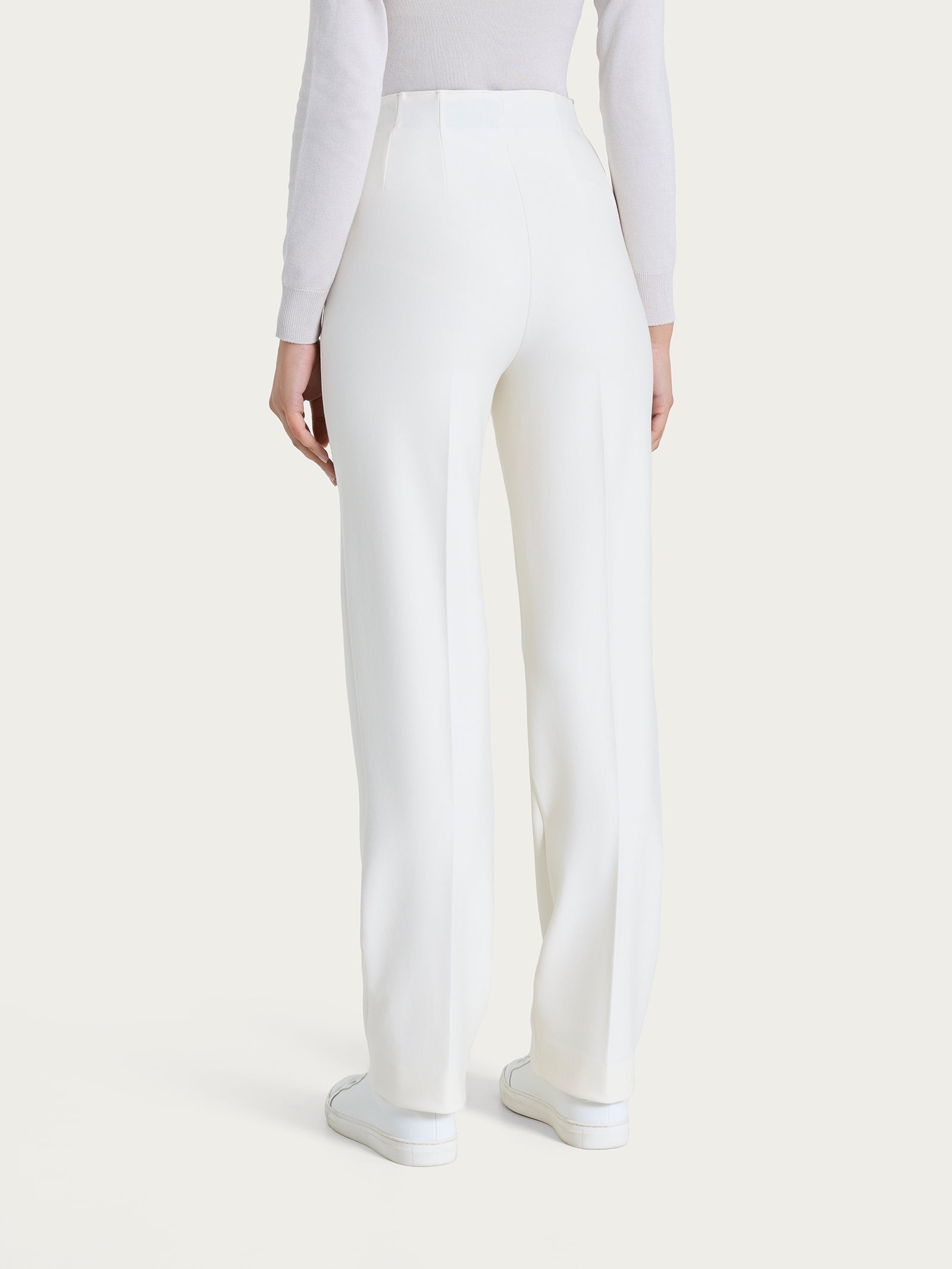 Ragno Compact pantalone dritto tasche Avorio elasticizzato