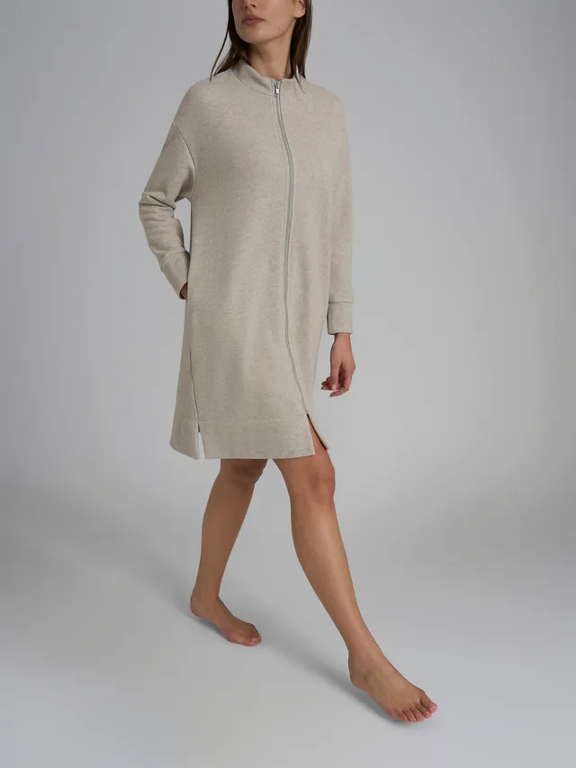 Ragno Cotton Eco Pile vestaglia zip cement