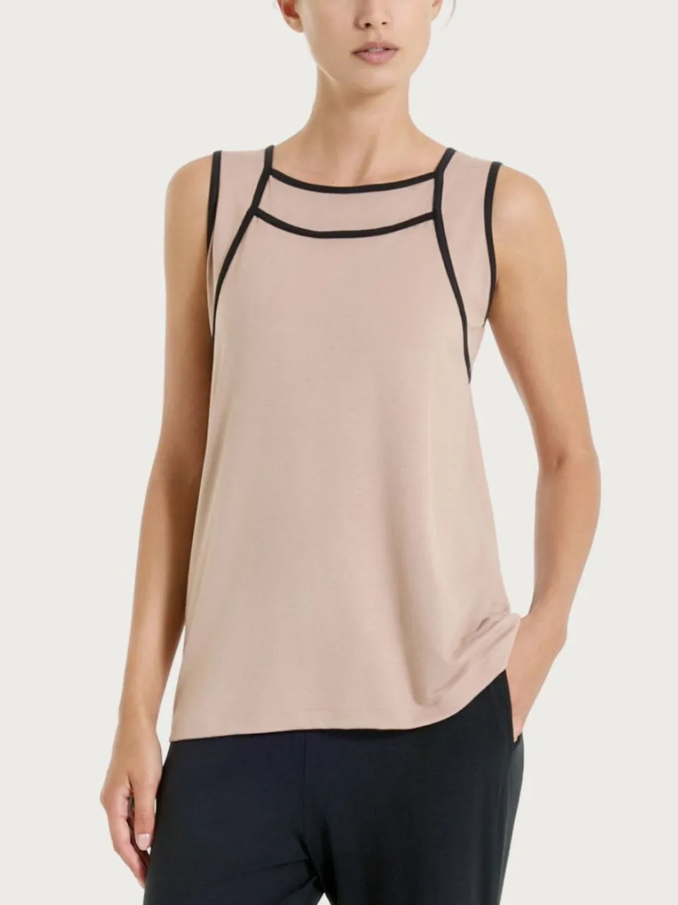 Ragno Viscosa Summer top warm taupe viscosa