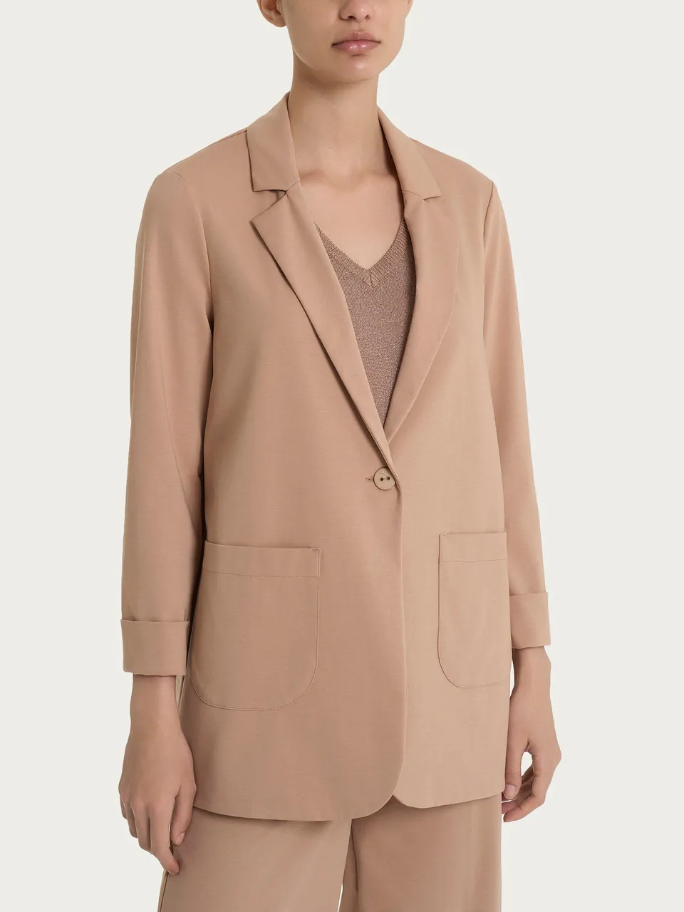 Ragno Compact Light Blazer Warm Taupe Destrutturato