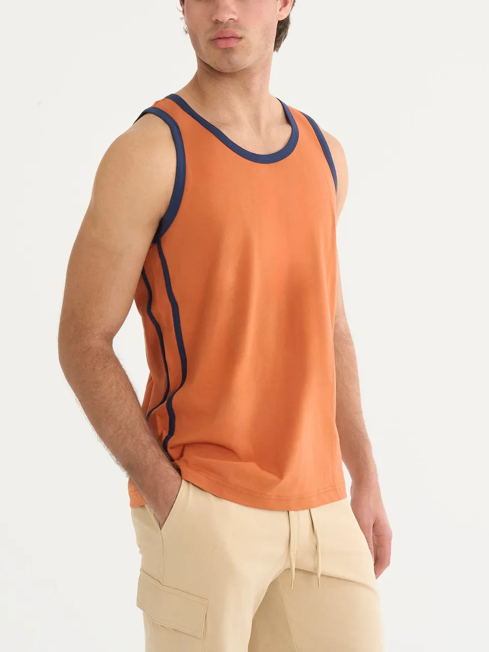 Ragno Canotta spalle larghe cotone Fantasia Mango