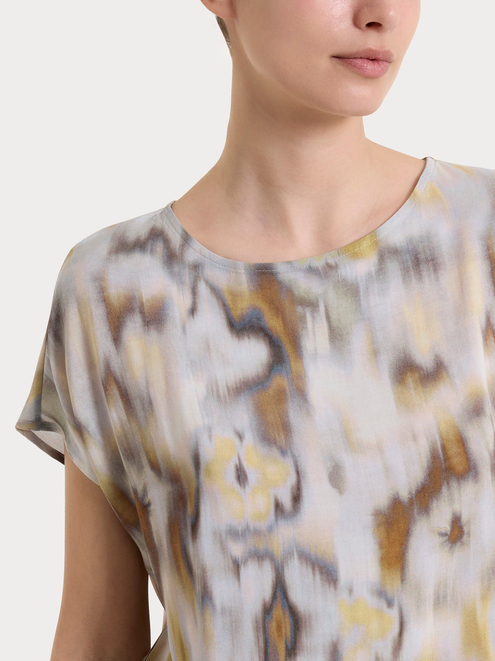 Ragno EcoSeta Blusa Manica Corta donna khaki viscosa