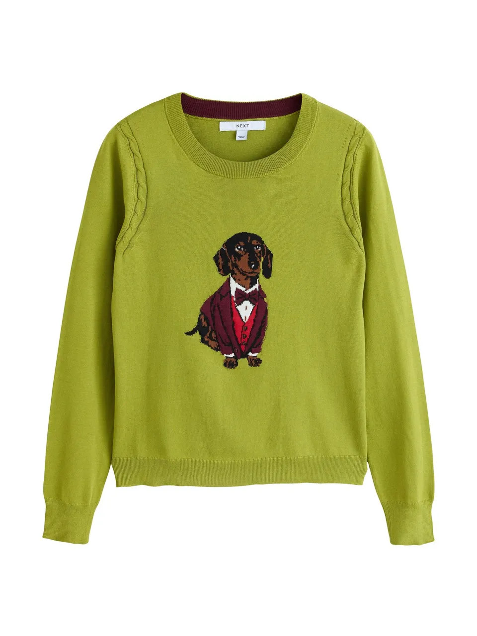 Next maglione donna girocollo misto cotone XS verde