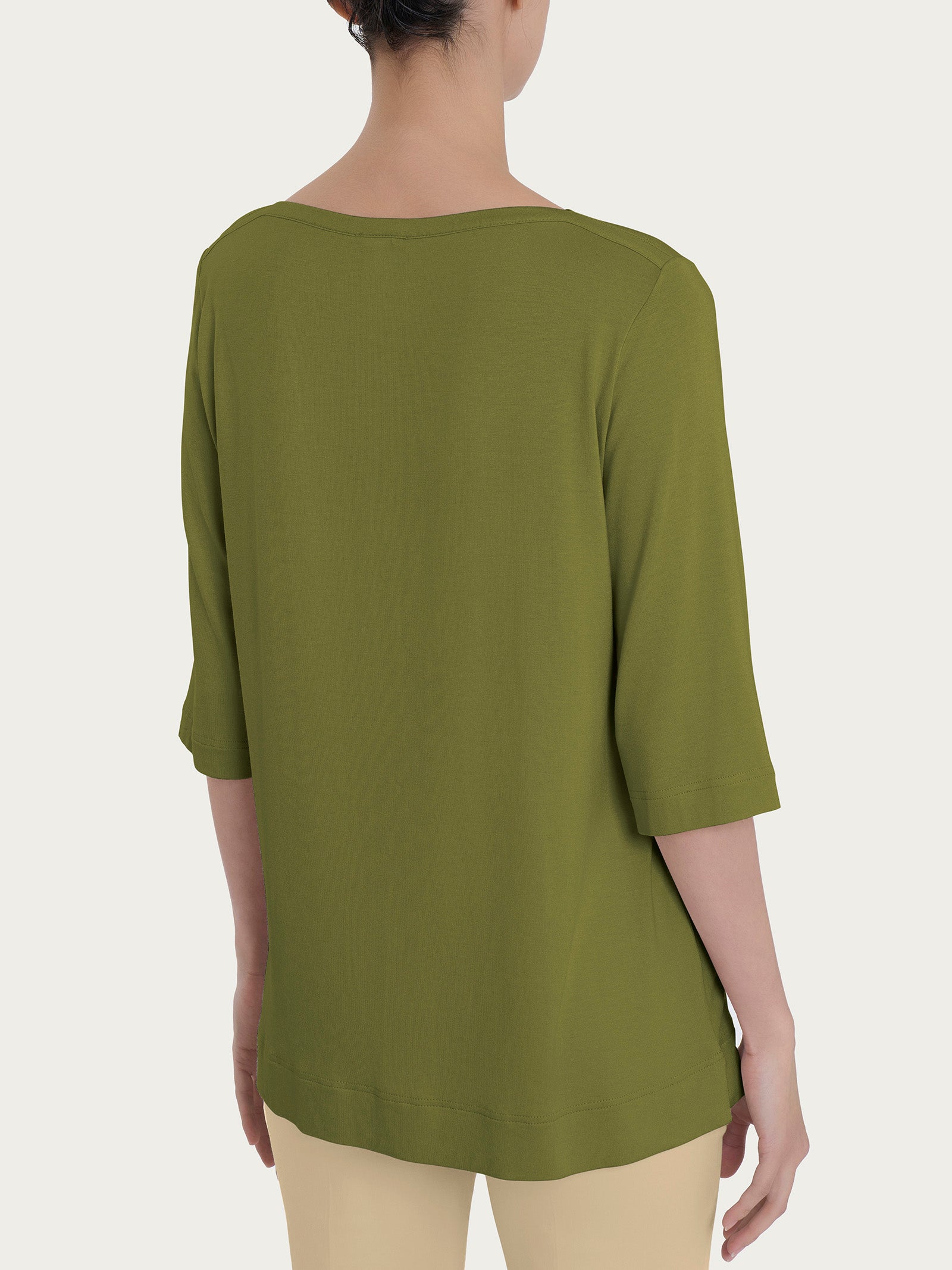 Ragno Viscosa Summer Maglietta manica 3/4 Sphagnum scollo barchetta
