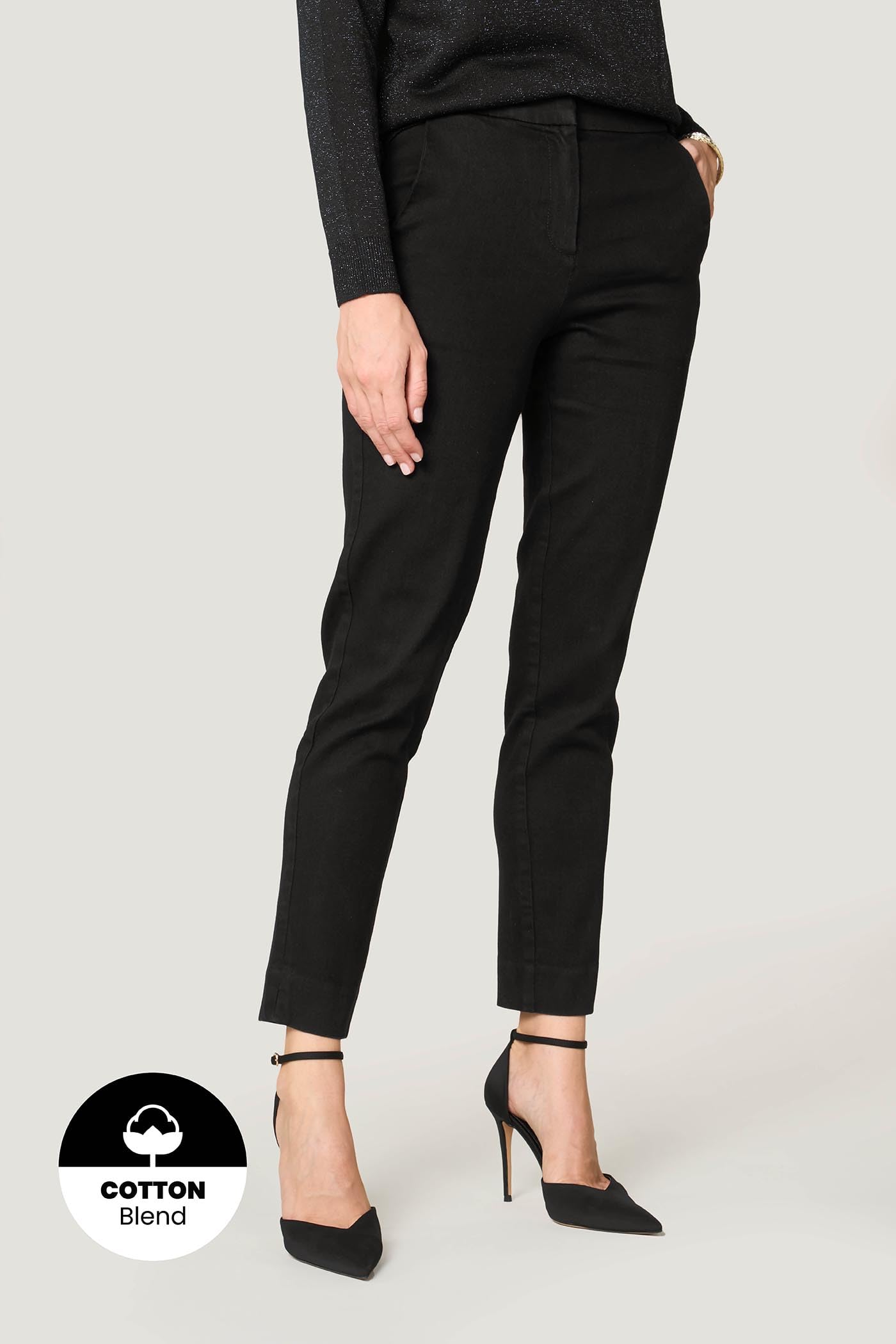 Goldenpoint Jeans Slim Straight Vita Media Cotone