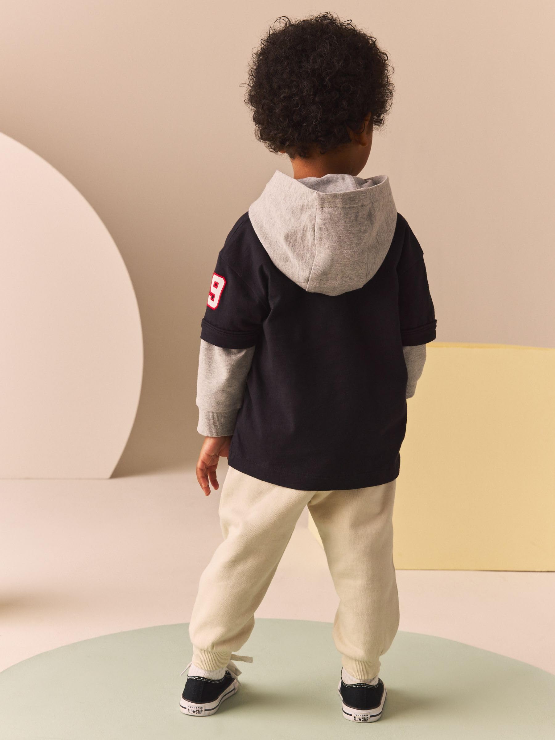 Next Ragazzo completo felpa jogging tuta 3 pezzi cotone 92-98