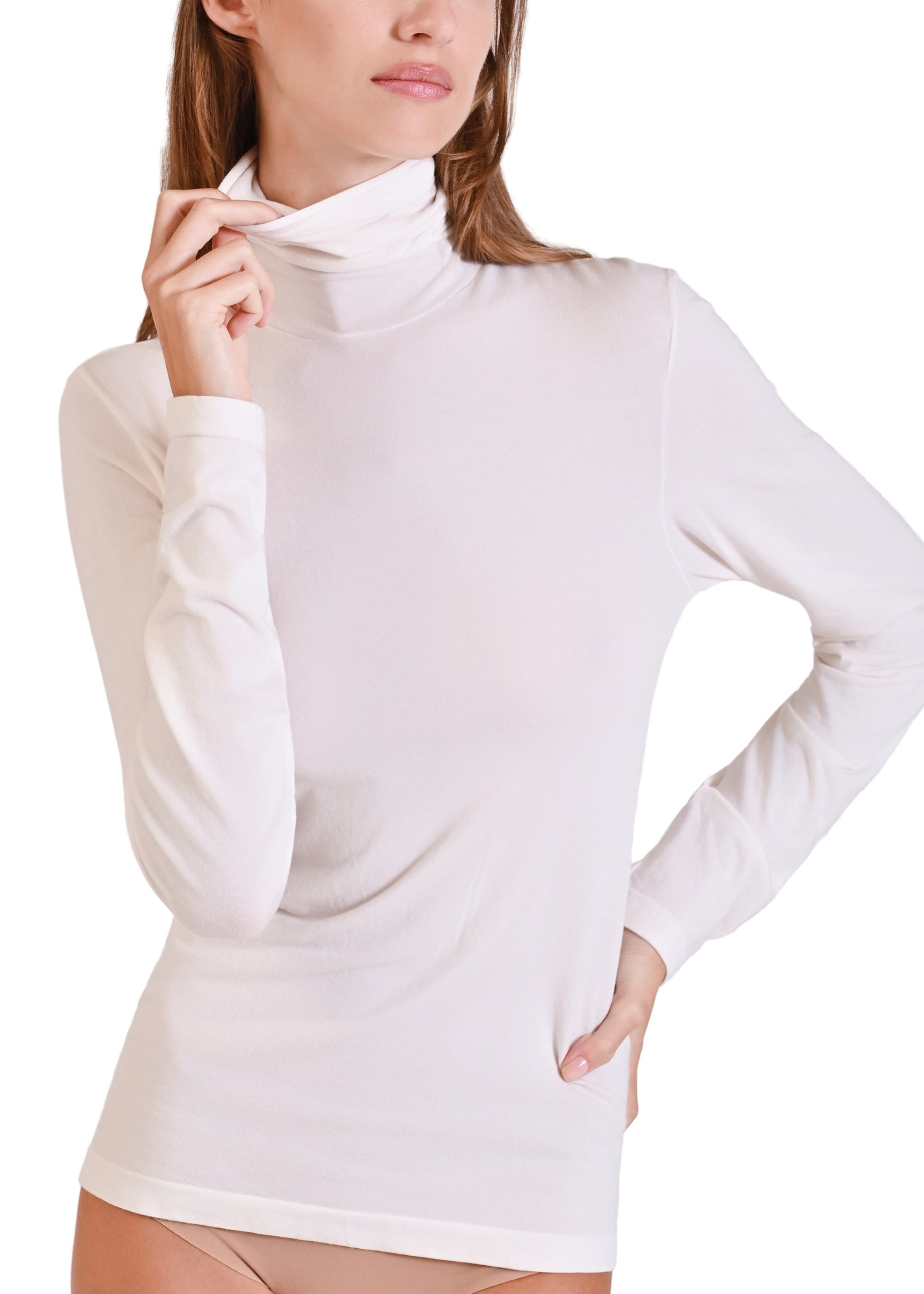 Philippe Matignon maglia collo alto seta modal M/L
