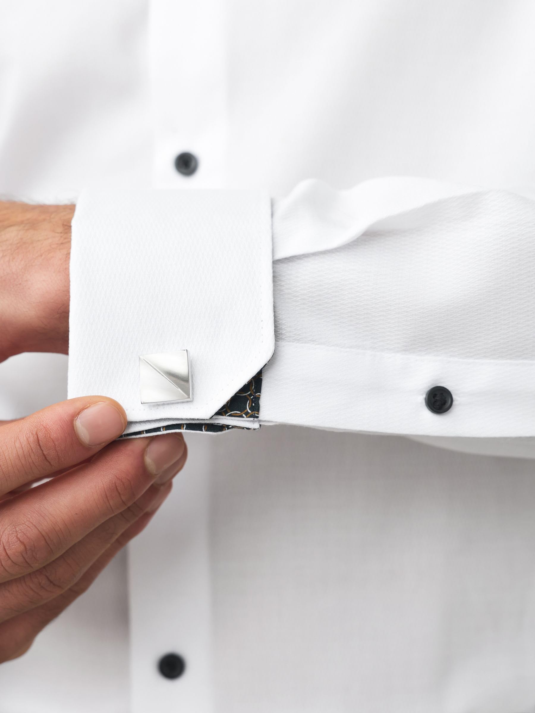 Next Camicia con Polsino Doppio camicia uomo slim con papillon
