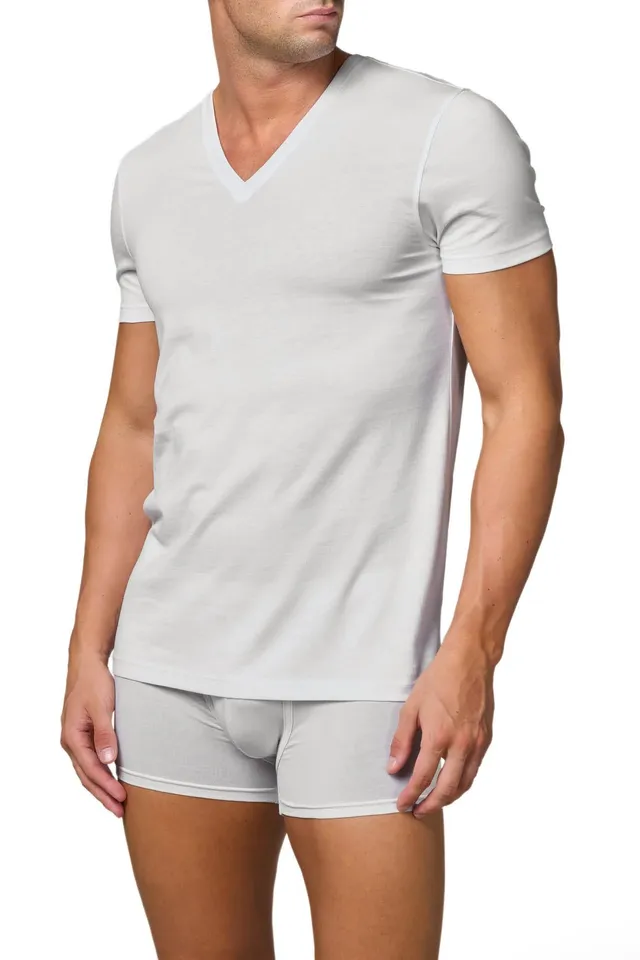 Goldenpoint T-Shirt Uomo Scollo V Cotone Supima Taglia XXL