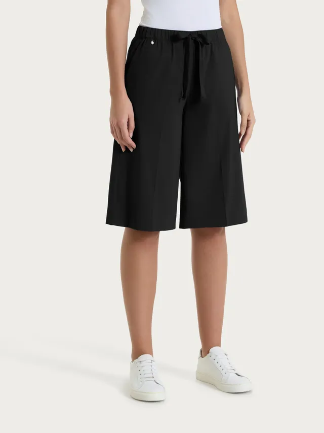 Ragno Super Fresh Bermuda Pantaloni Donna Nero Cotone