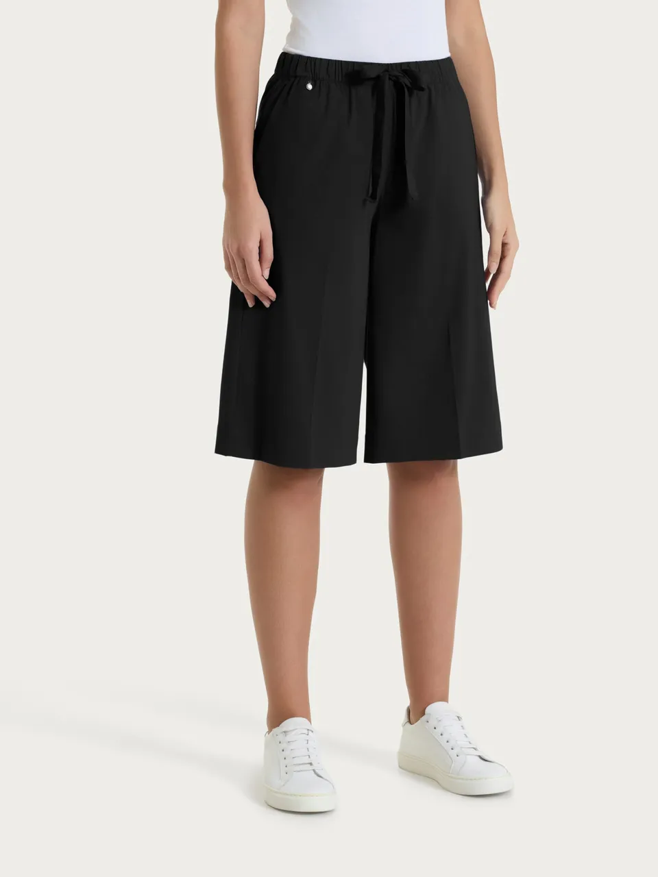 Ragno Super Fresh Bermuda Pantaloni Donna Nero Cotone