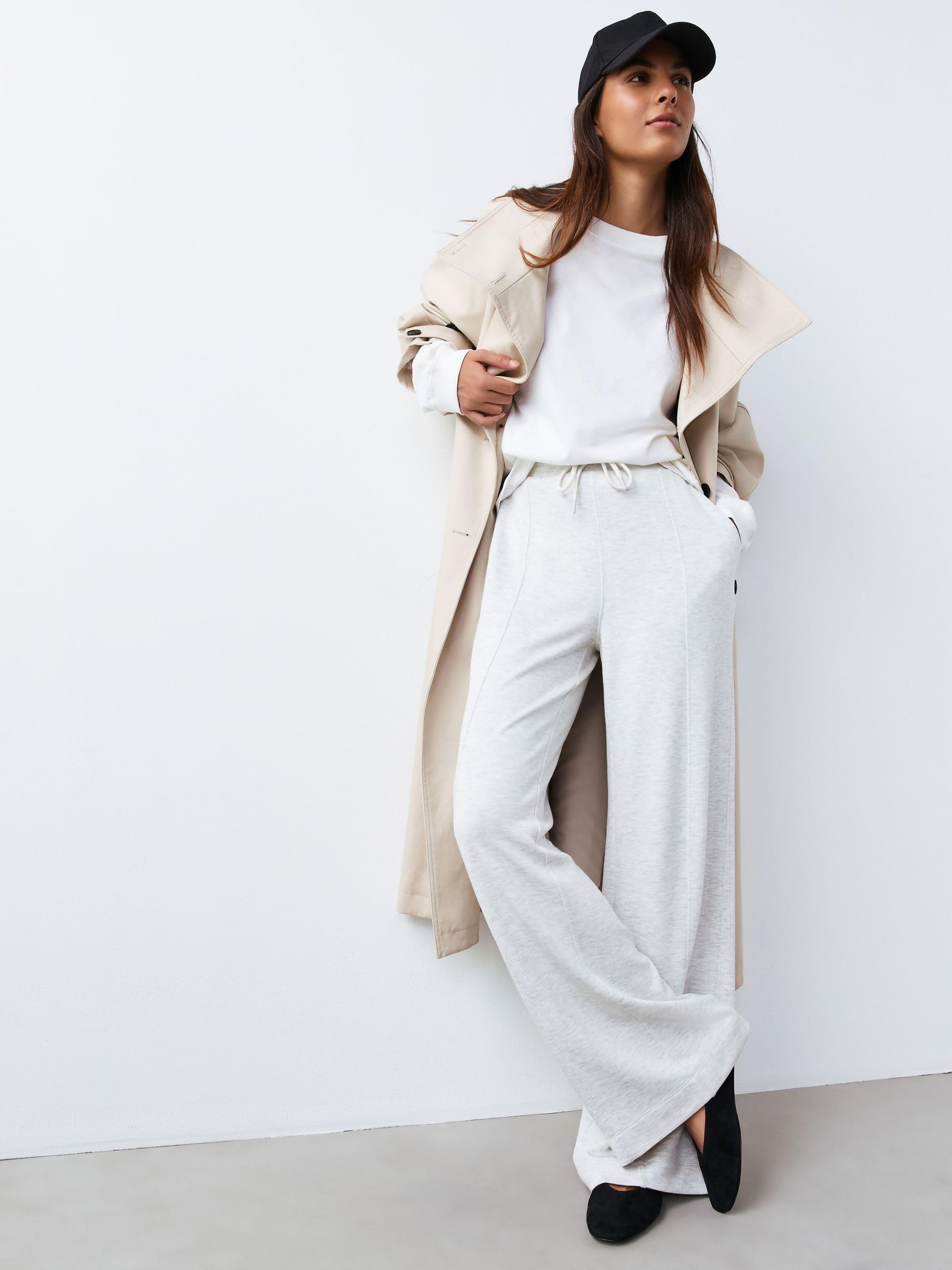 Next pantaloni jogging donna gamba larga jersey confezione da 2