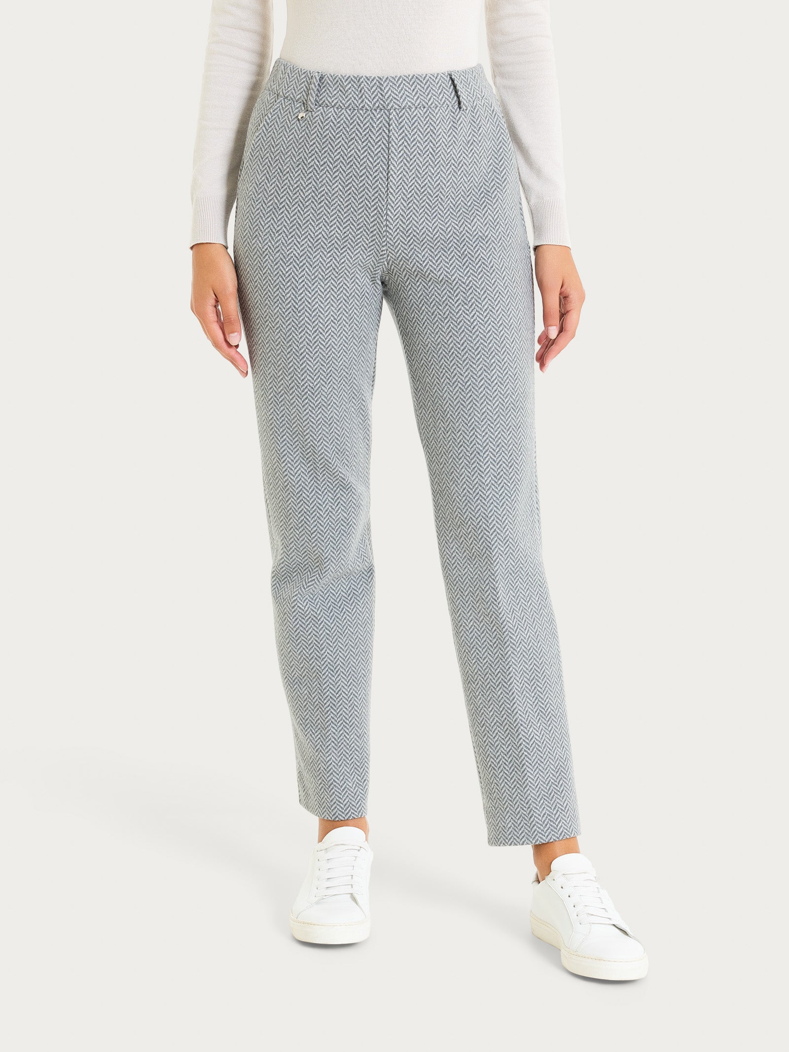 Ragno Compact Pantalone Dritto Eco Jacquard Grigio Mel.