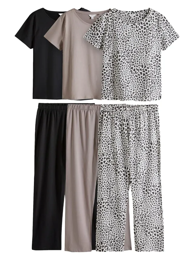 THE SET pigiama donna 3 pezzi maniche corte comodo