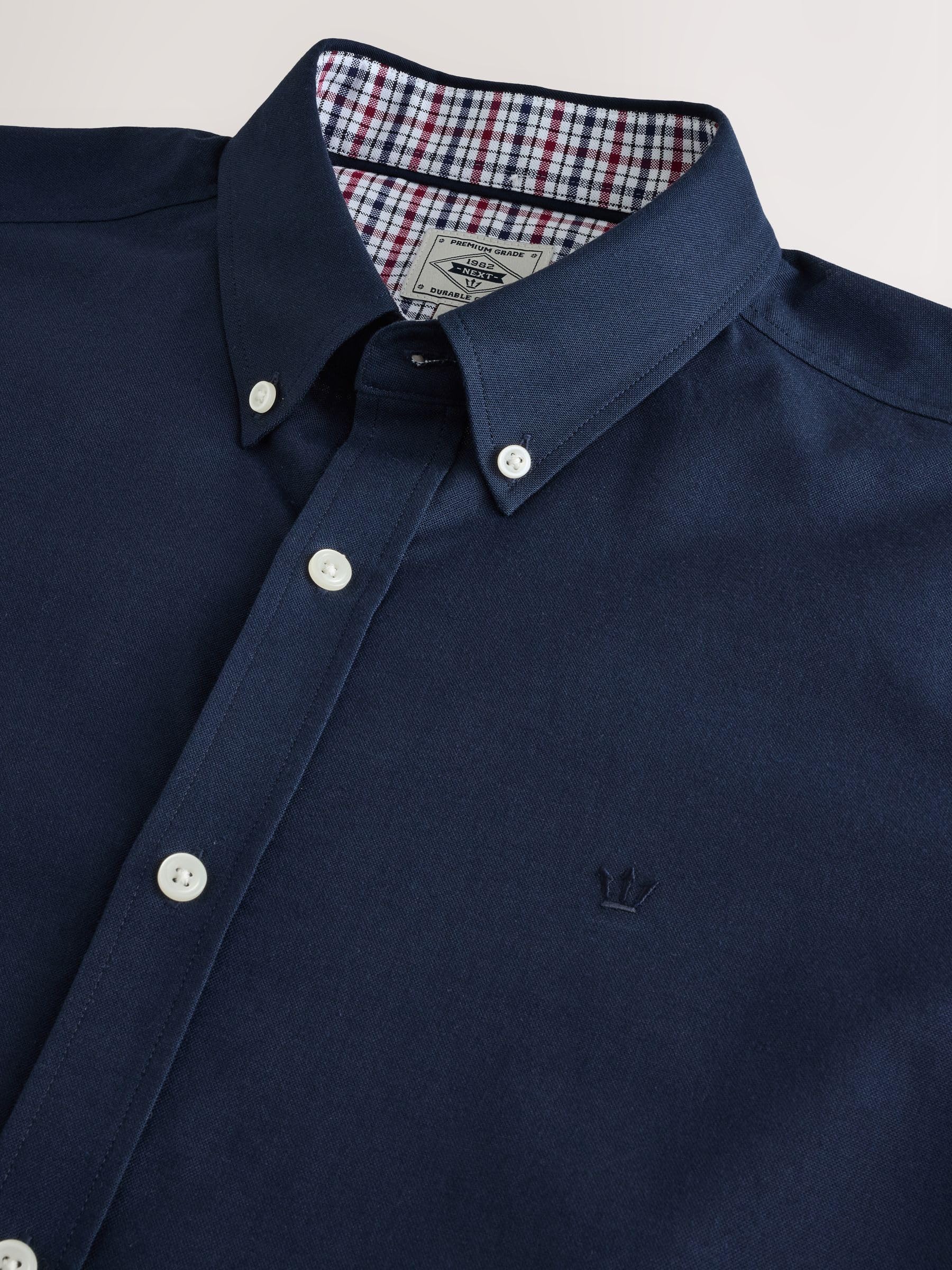 Next camicia oxford uomo maniche corte blu navy L