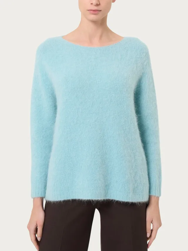 Ragno Merino Soft Maglia barchetta alpaca Nile Blue