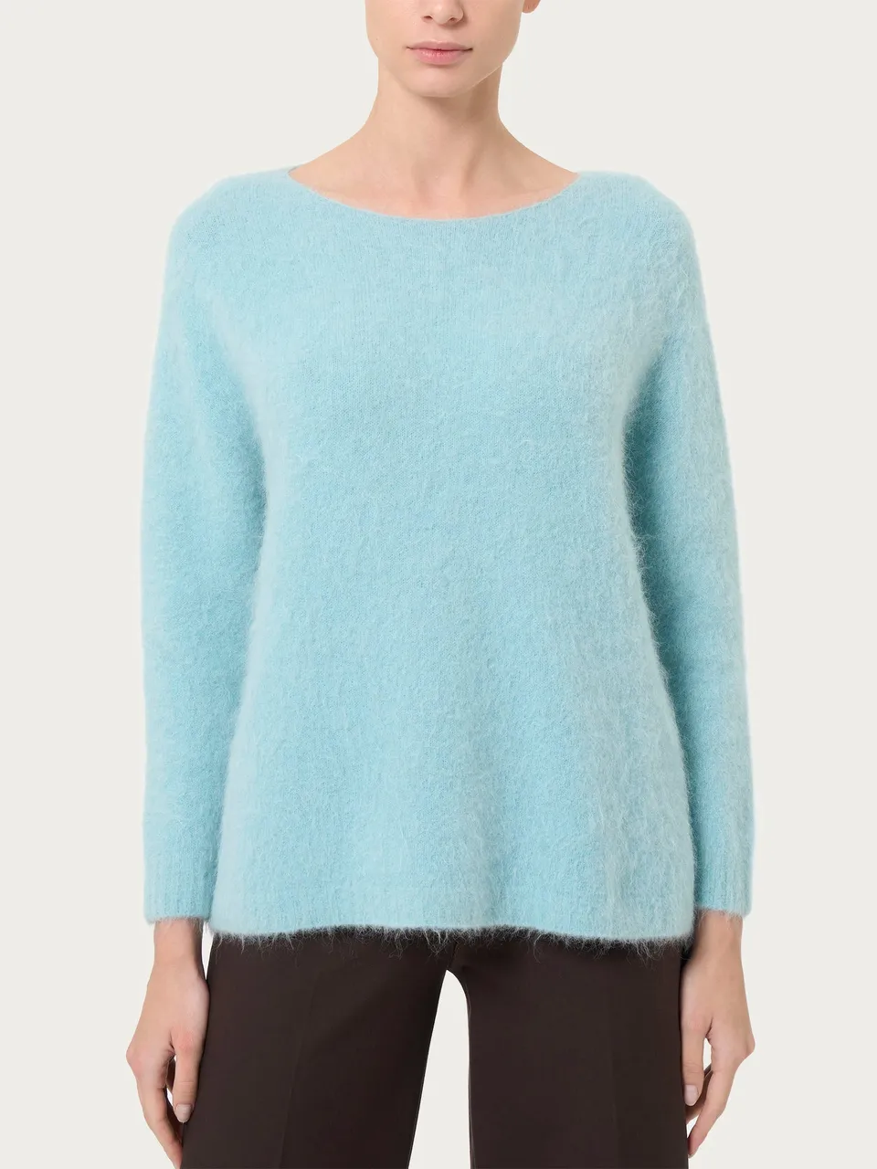 Ragno Merino Soft Maglia barchetta alpaca Nile Blue