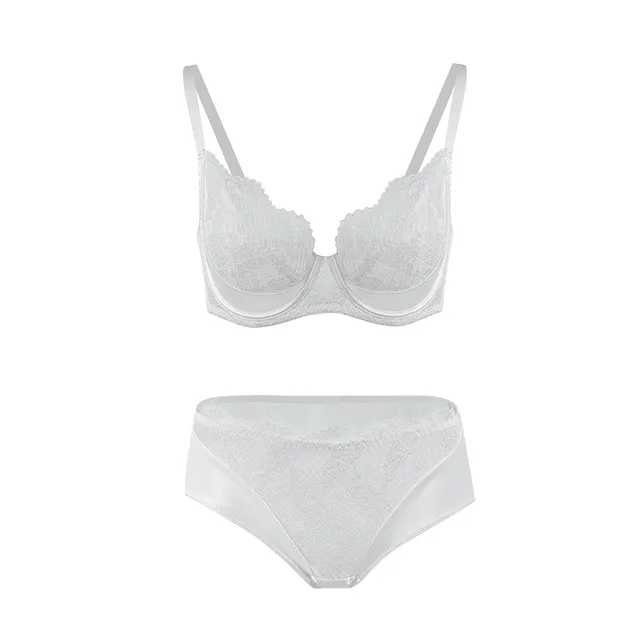 Maria Grazia Severi Serene completo intimo bianco pizzo floreale