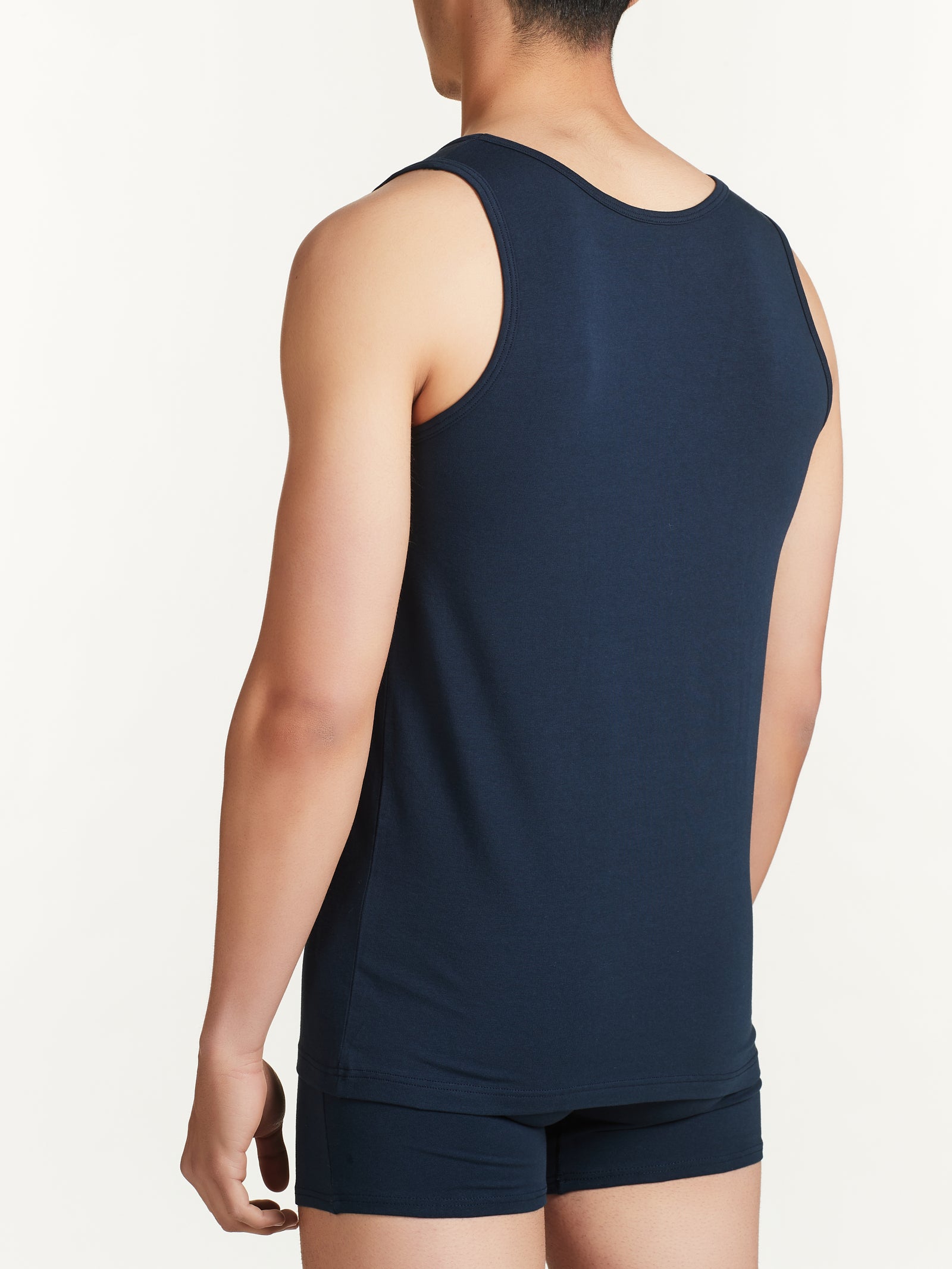 Ragno Comfort Canottiera Spalla Larga Cotone Bleu