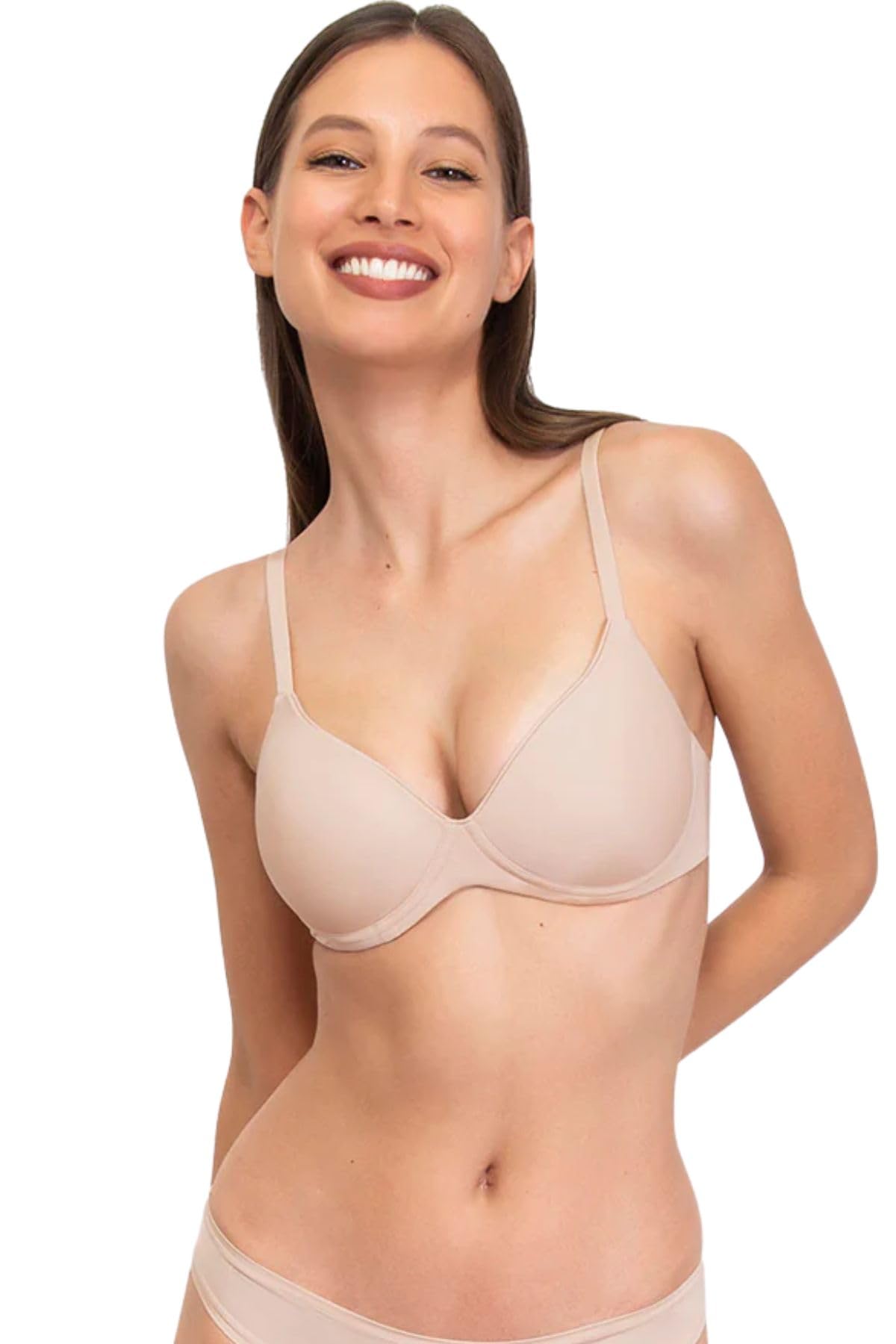 Lady C Reggiseno Preformato Coppa B Bianco 2B senza ferretto
