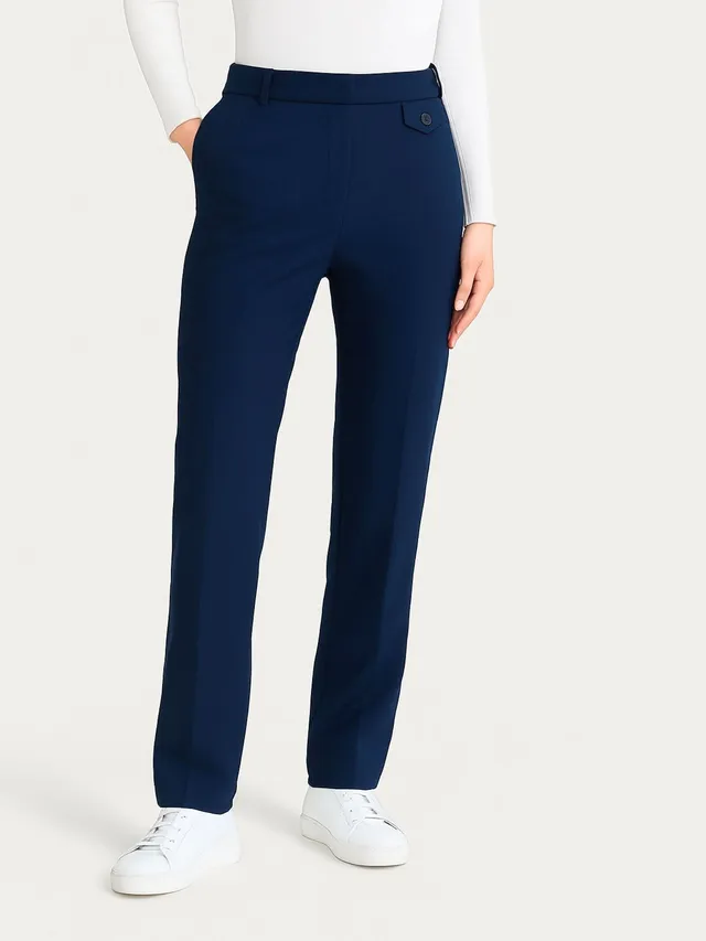 Ragno Compact Straight Leg pantalone Persia blu elasticizzato