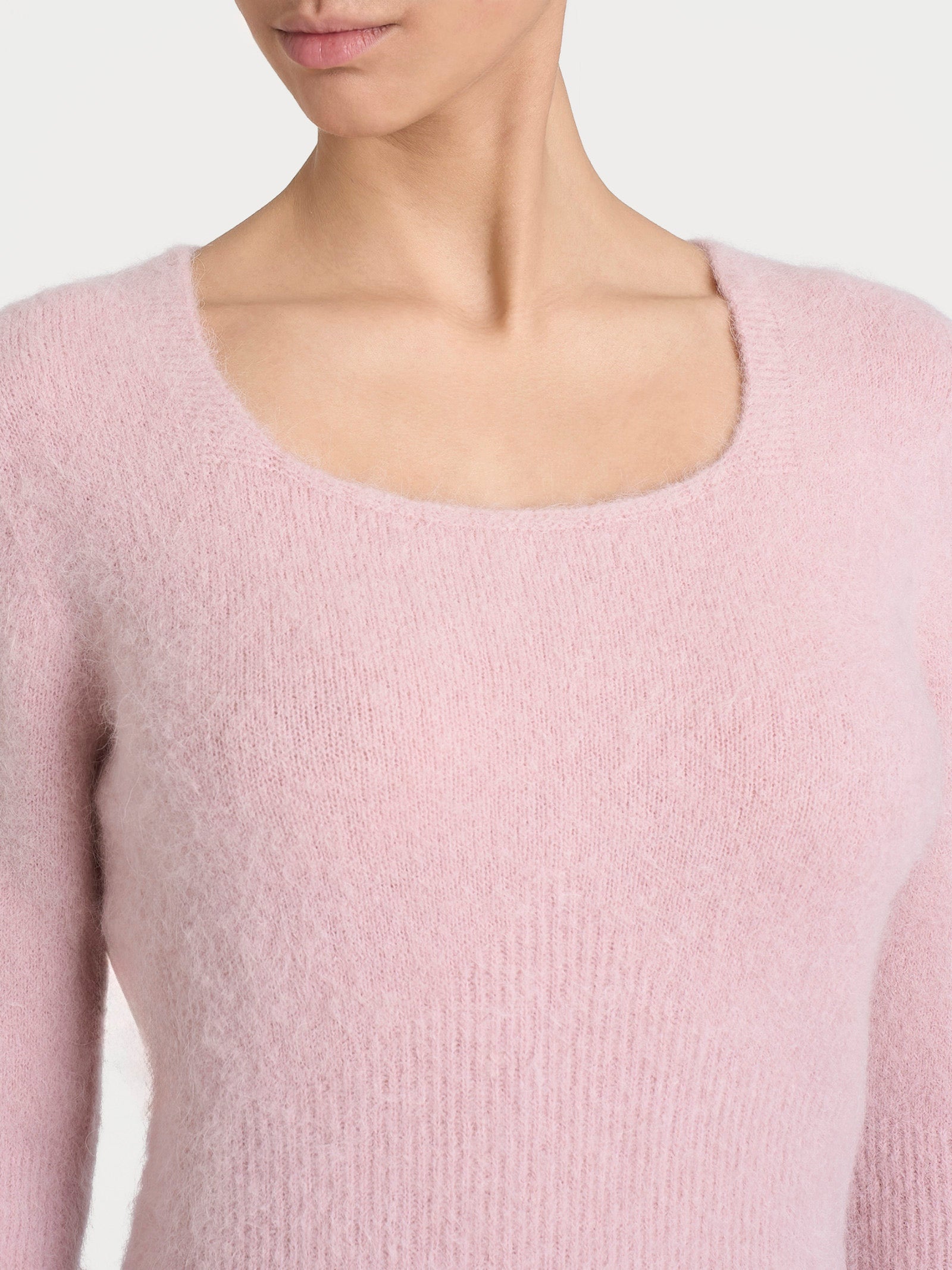 Ragno Maglia Scollo Madonna Alpaca Rosa Cameo Rose
