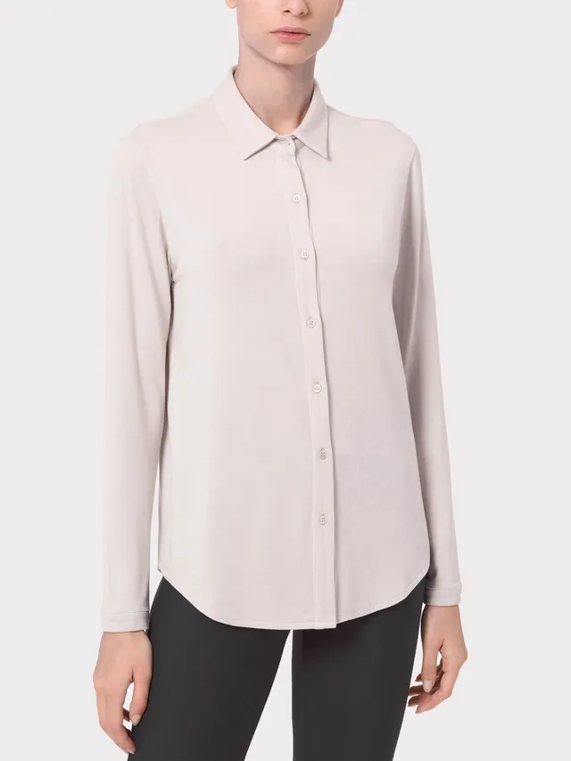 Ragno Viscosa Summer Camicia Champignon manica lunga