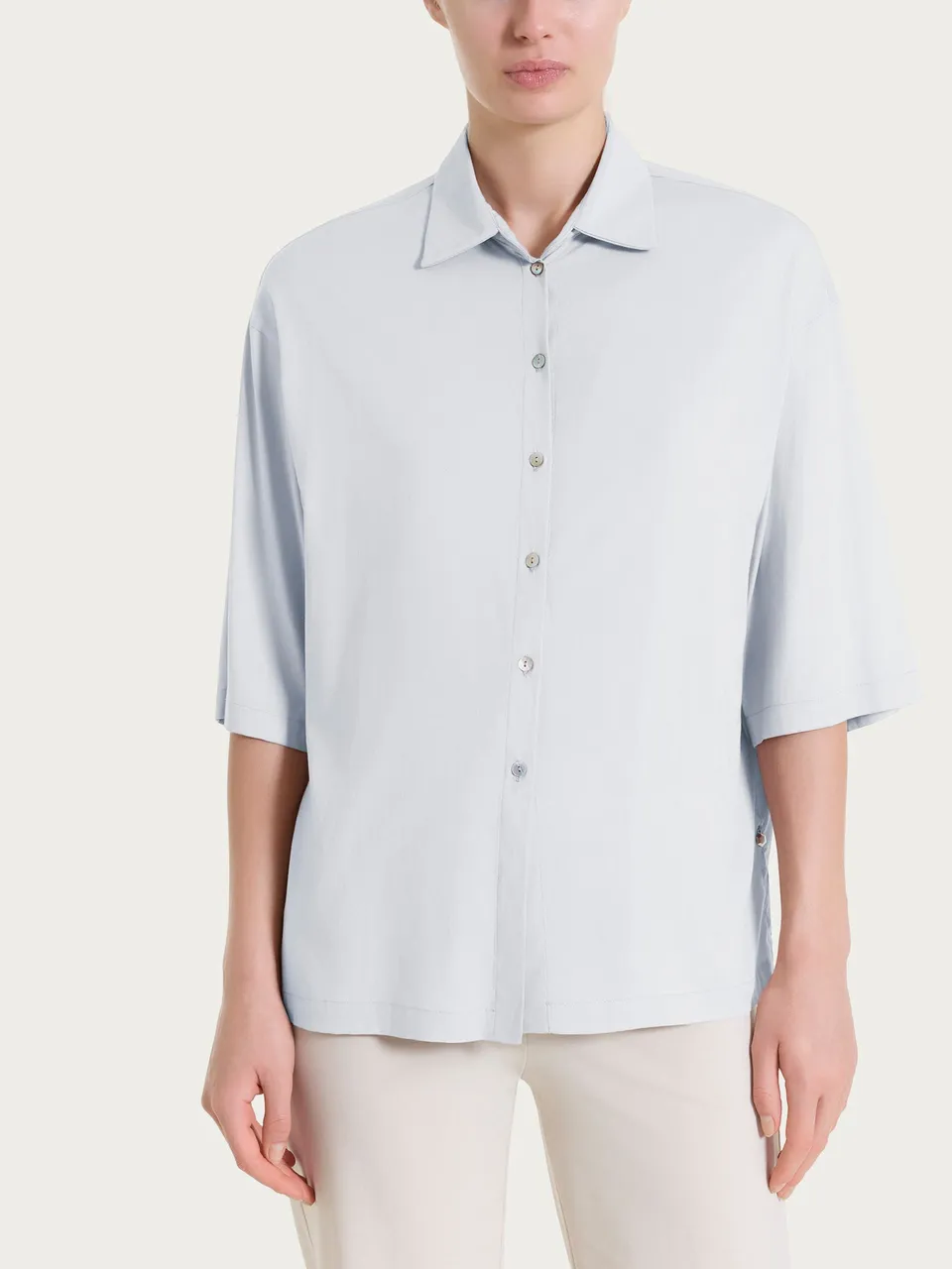 Ragno Voile Stretch Camicia 3/4 Lilac Hint viscosa