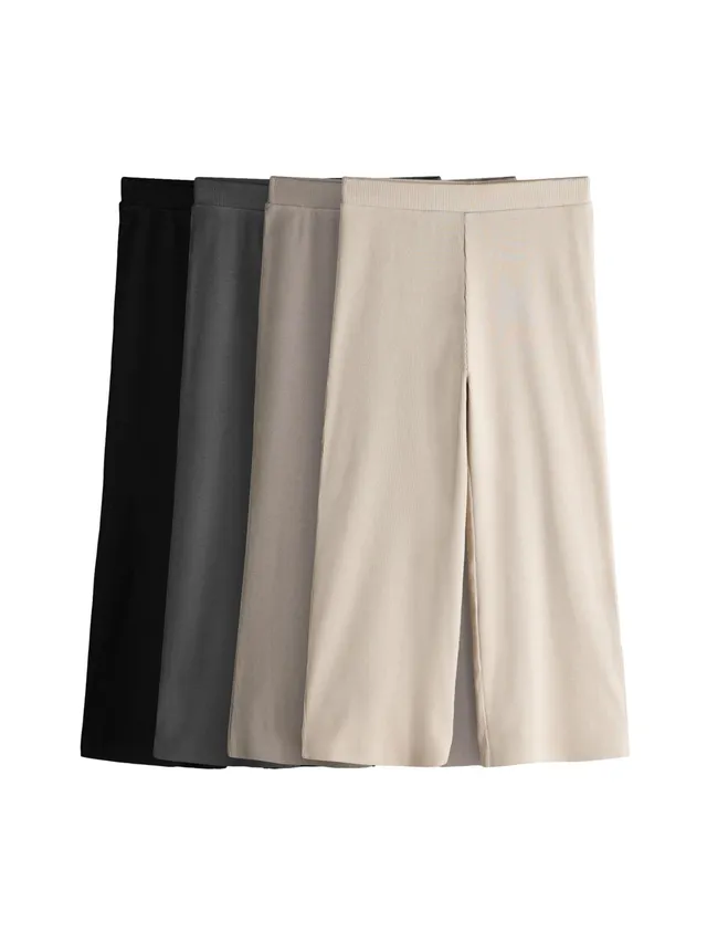 Next The Set pantaloni gamba larga a coste confezione da 4